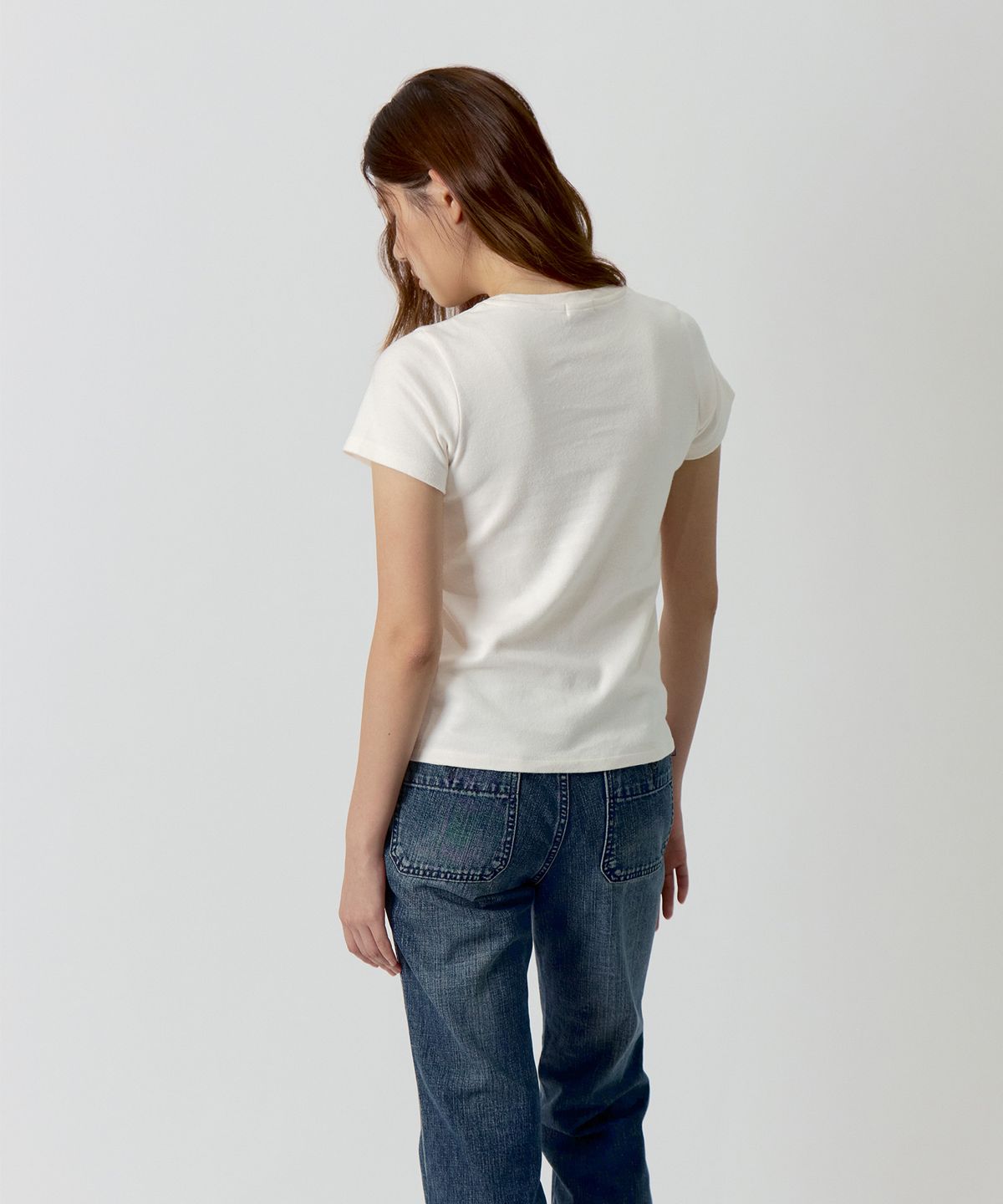 안아(AN-A) italian cotton fitted tee