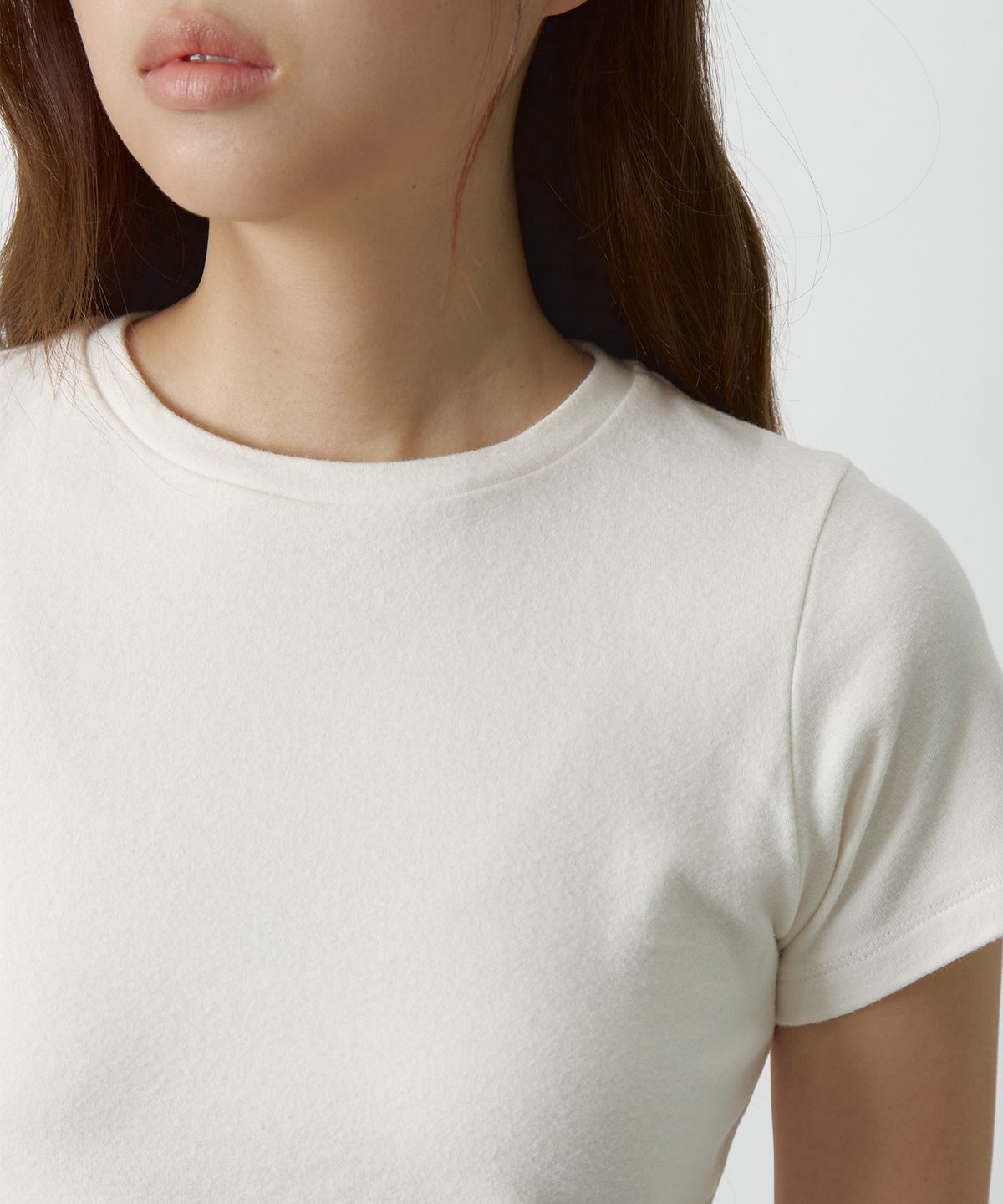 안아(AN-A) italian cotton fitted tee