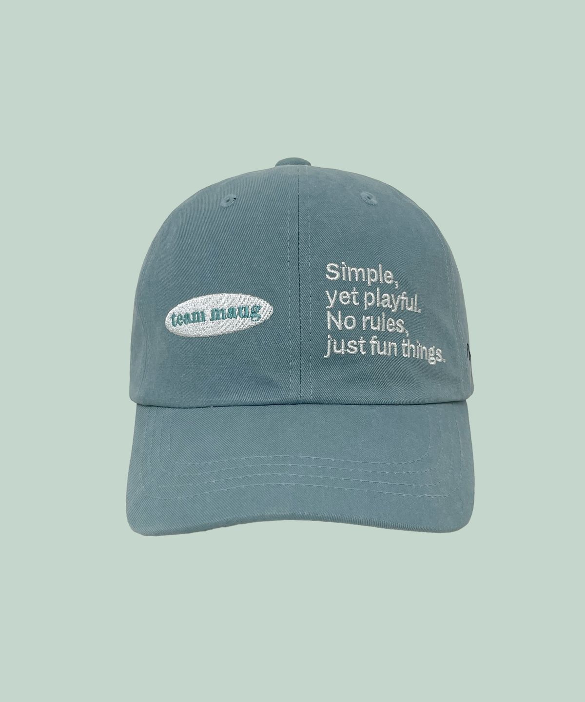 마우그(MAUG) 마우그 팀 자수 로고 볼캡 스카이
