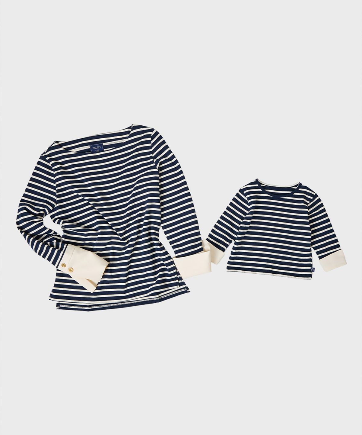 살롱 드 욘(SALON DE YOHN) Stripe Cuffs Tee_ Kids