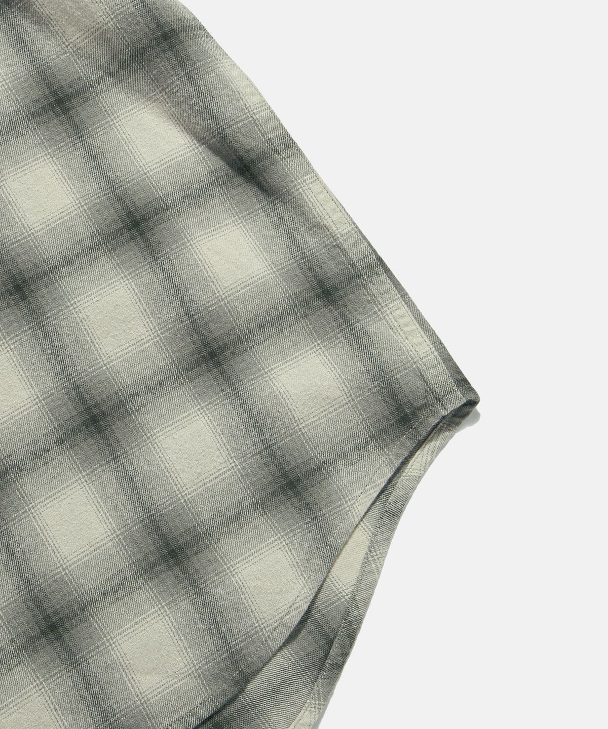에스피오나지(ESPIONAGE) Ombre Plaid Western Shirt Grey