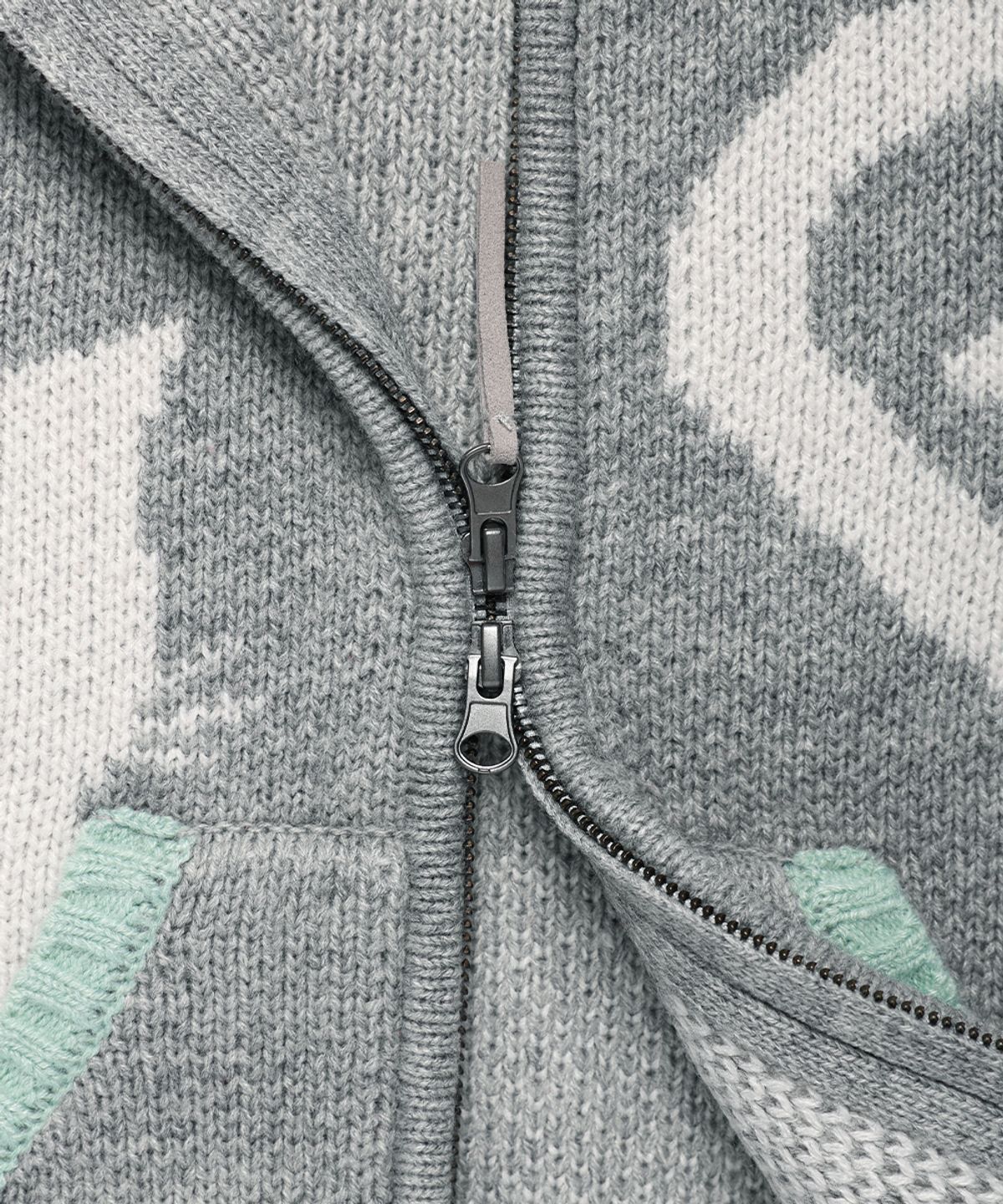 카비시(CAVISH) CATS BUTTON ZIP UP CARDIGAN GREY(CV2GFUK681A)