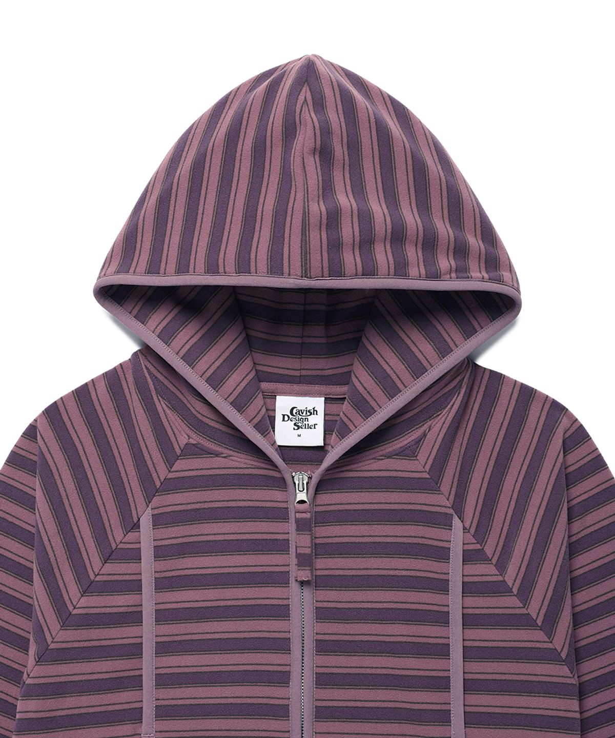 카비시(CAVISH) MULTI STRIPED FLEECE ZIP UP HOODIE PURPLE(CV2GFFM482A)