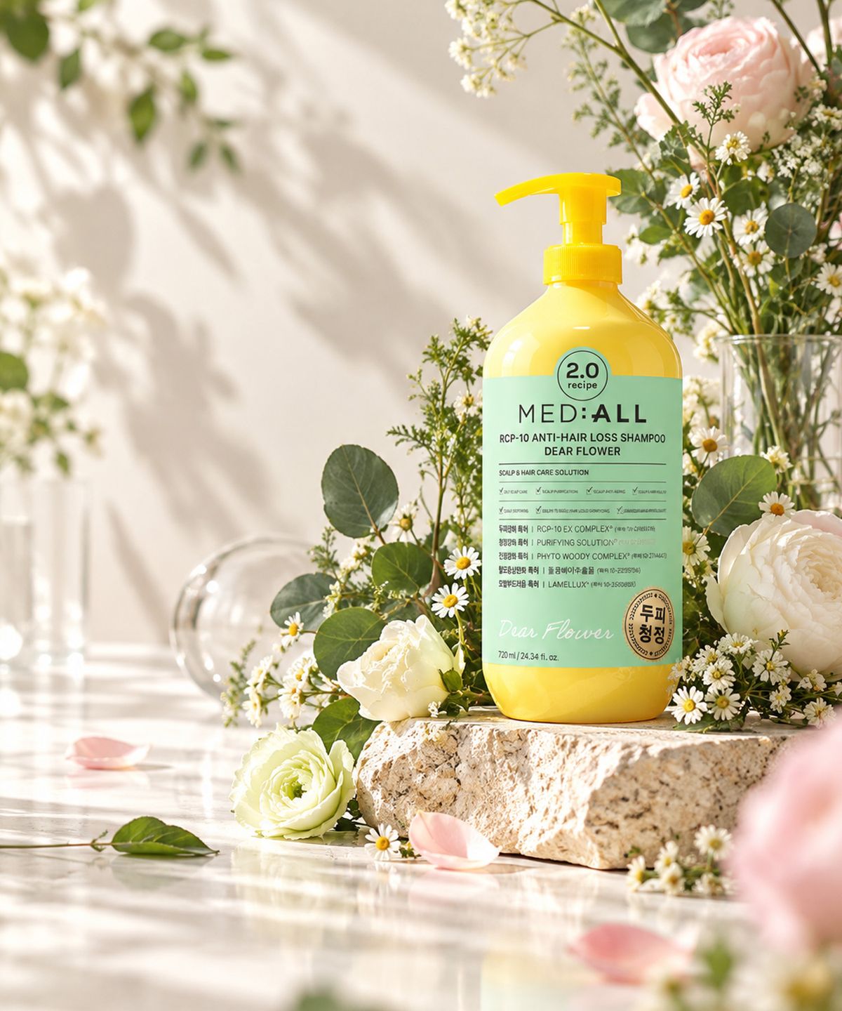 메디올(MEDIALL) RCP-10 안티헤어로스 샴푸 디어플라워향 720ml