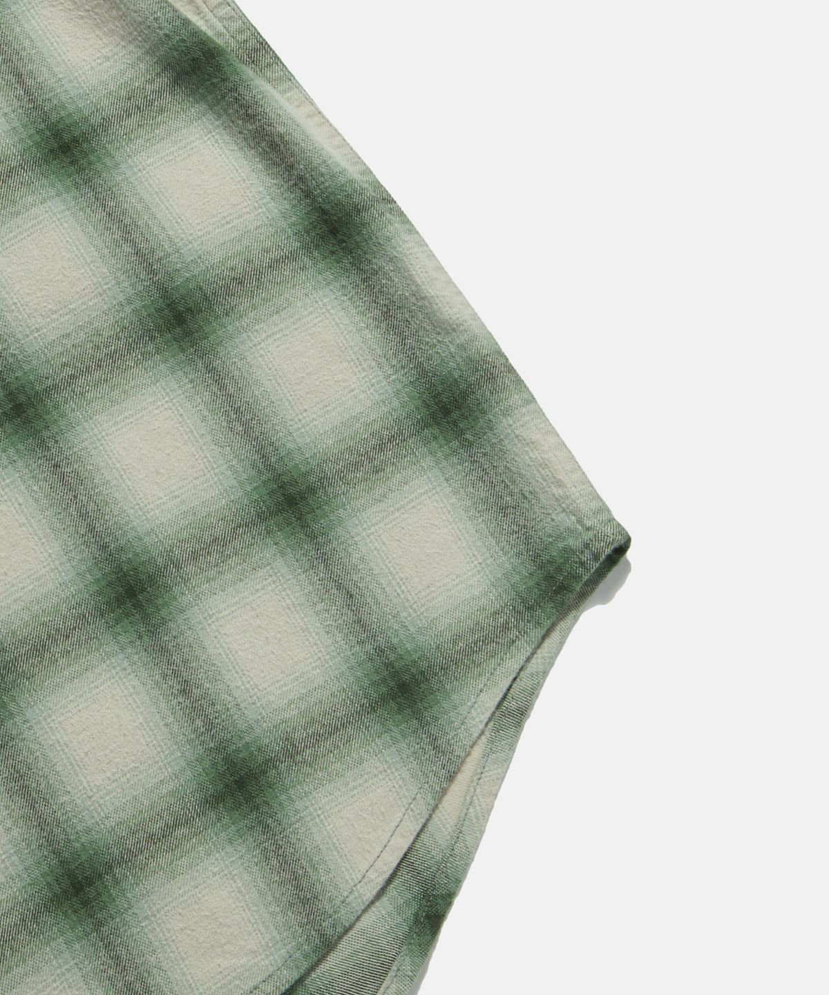 에스피오나지(ESPIONAGE) Ombre Plaid Western Shirt Green