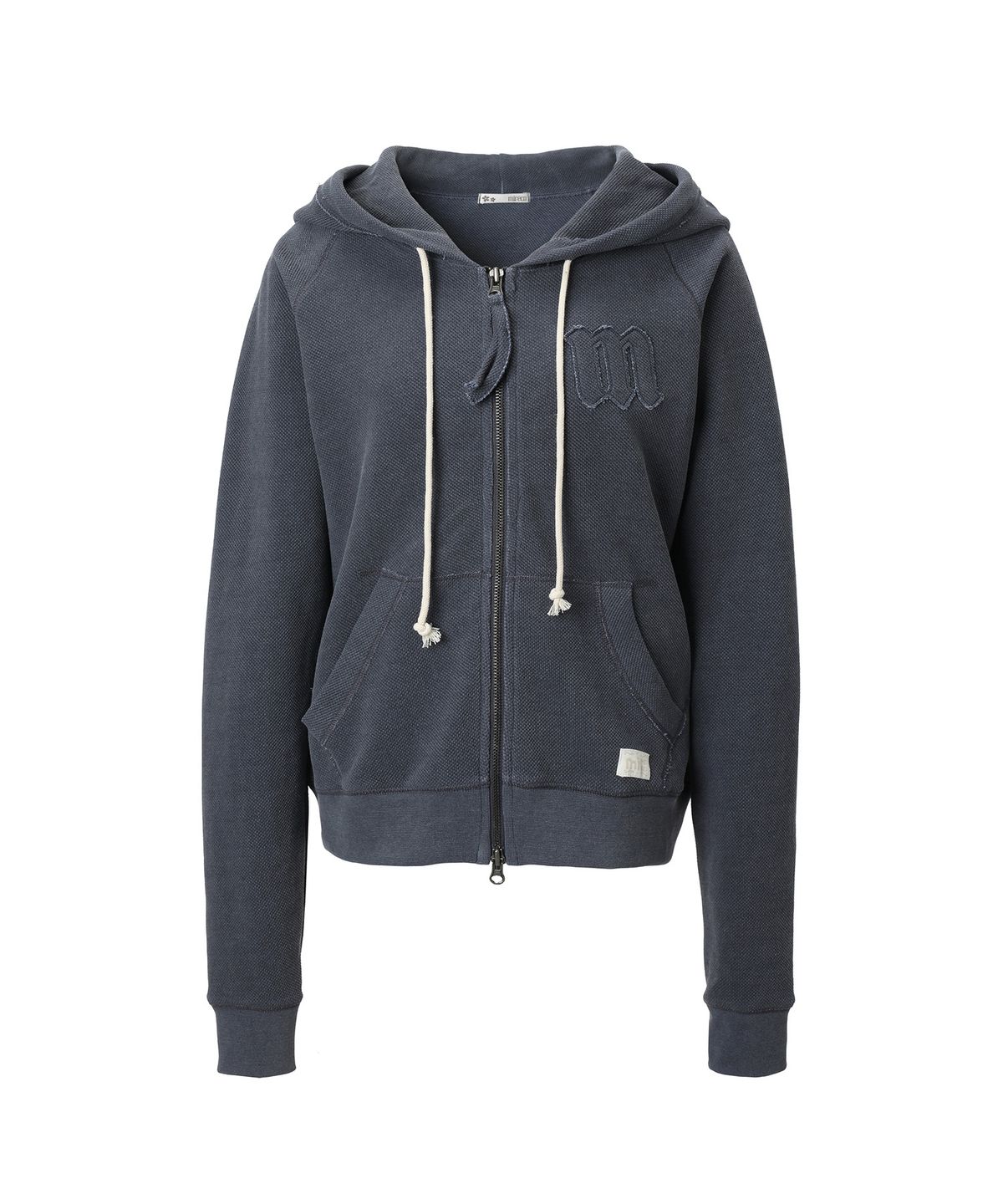 미레코(MIRECO) FADED PIGMENT HOOD ZIP-UP VINTAGE NAVY