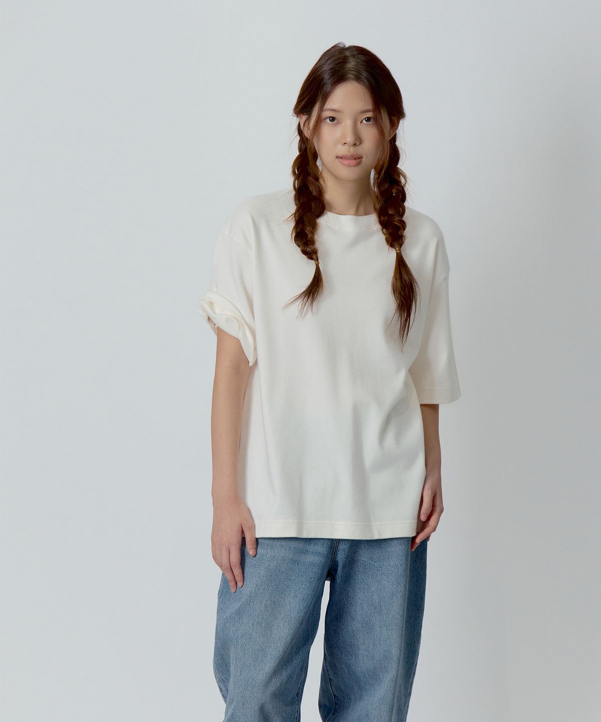안아(AN-A) italian cotton relaxed tee