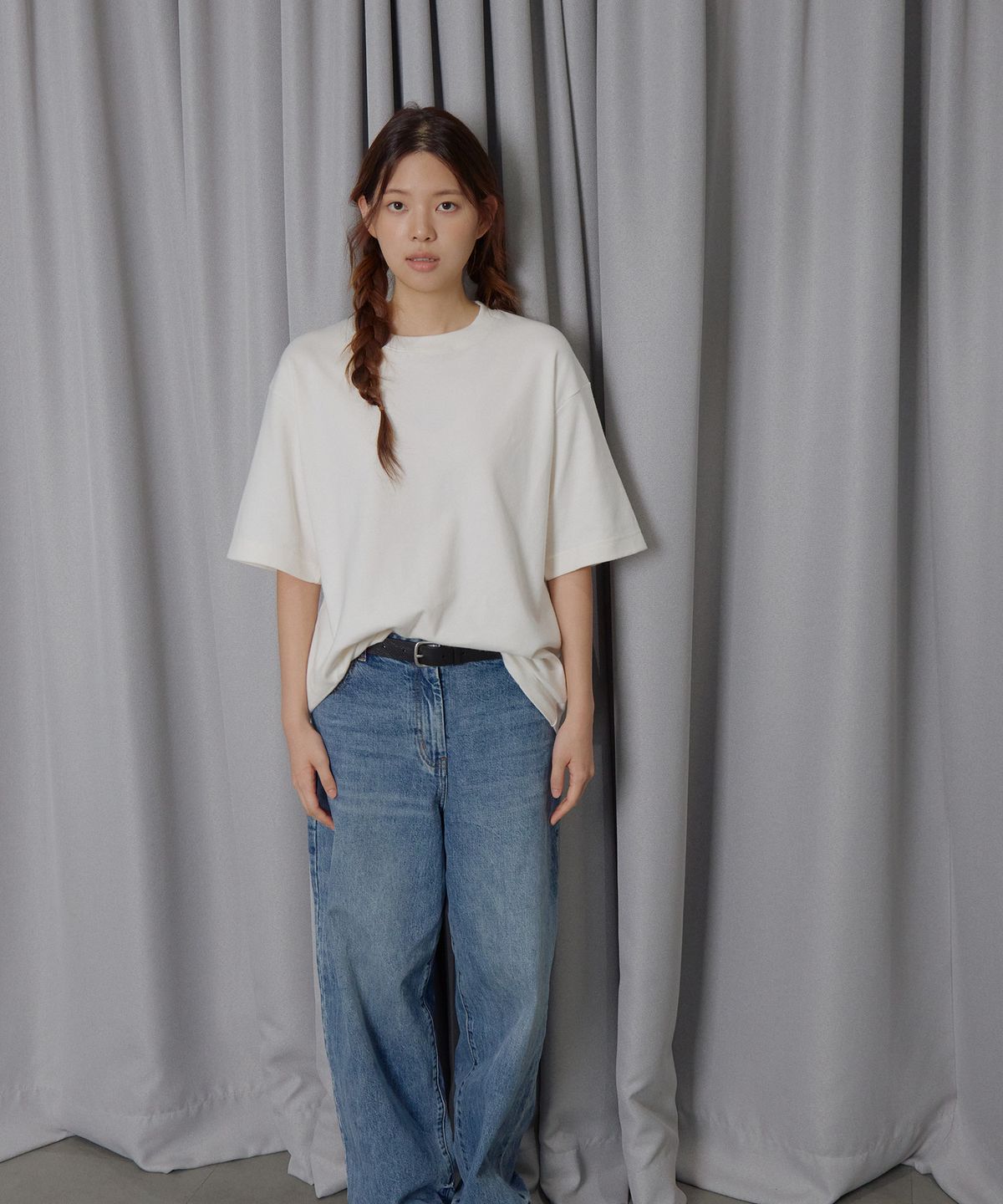 안아(AN-A) italian cotton relaxed tee
