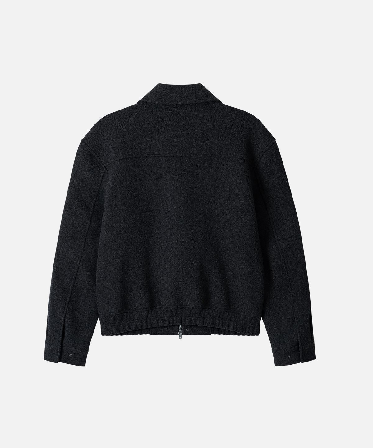 드로우핏(DRAW FIT) 울 블렌드 카라 블루종 자켓 [M.CHARCOAL]