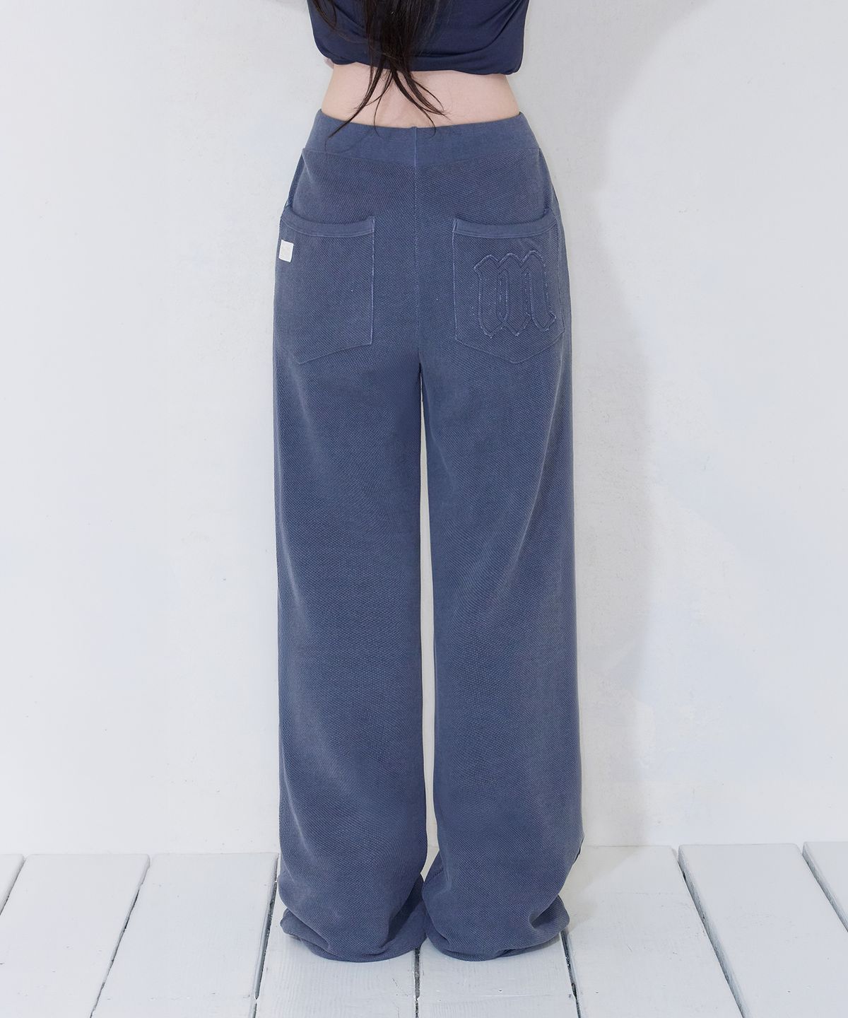 미레코(MIRECO) FADED PIGMENT SWEAT PT VINTAGE NAVY