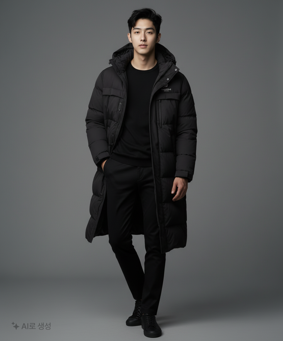 빈폴 스포츠(BEANPOLE SPORT) Unisex 블랙 SUPER 벤치 파카 롱패딩 100