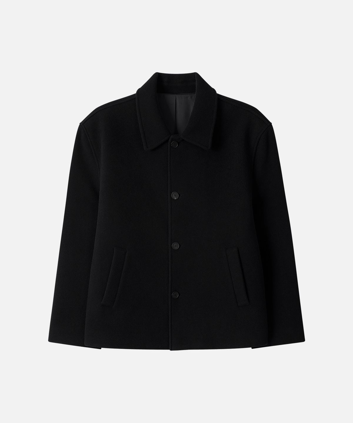 드로우핏(DRAW FIT) 울 블렌드 쇼트 코트 [BLACK]