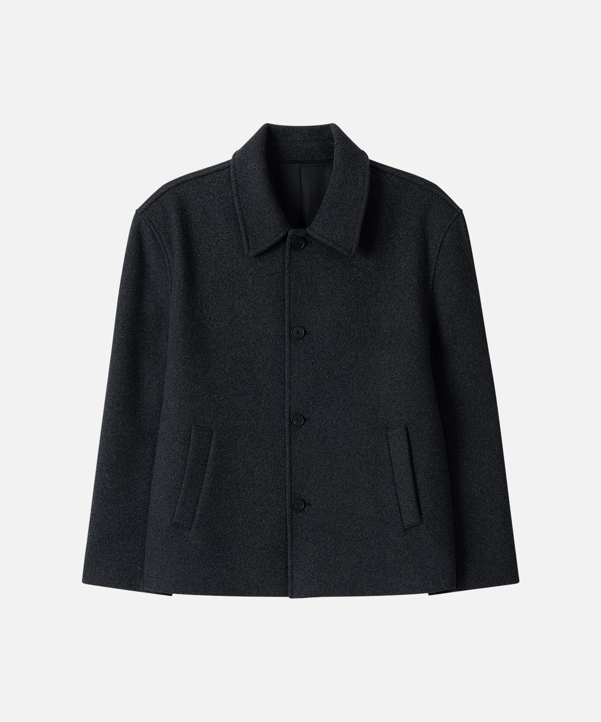 드로우핏(DRAW FIT) 울 블렌드 쇼트 코트 [M.CHARCOAL]