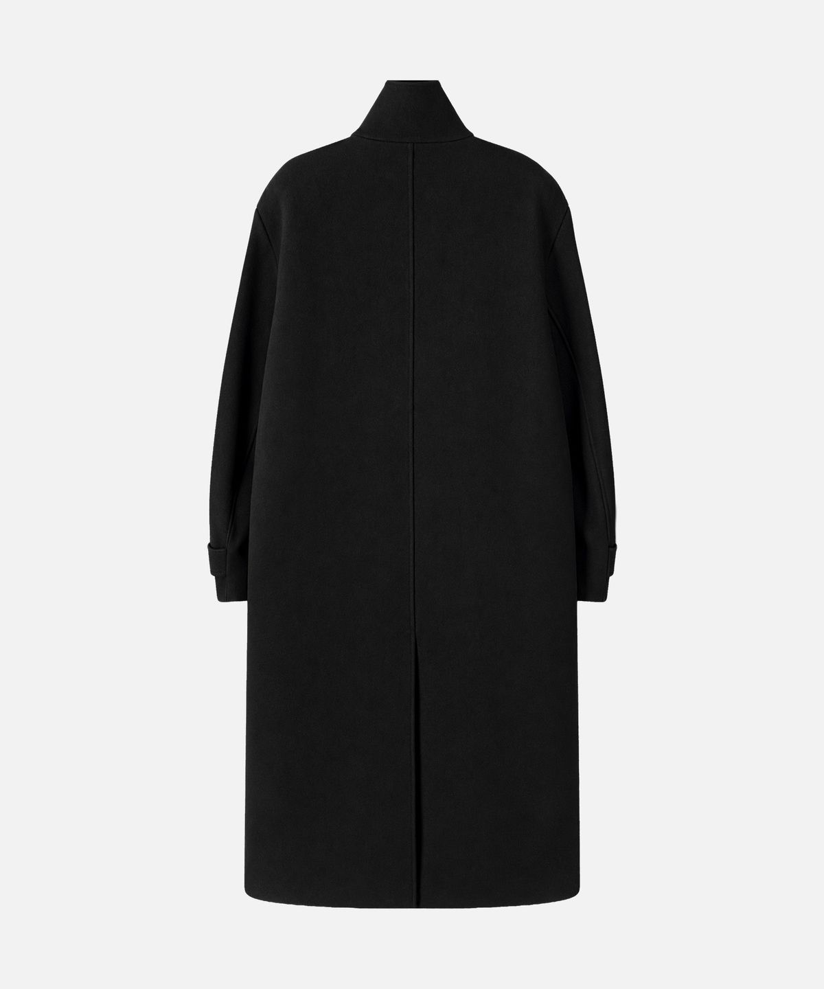 드로우핏(DRAW FIT) 프리미어 울 더블 맥시 랩 코트 [BLACK]