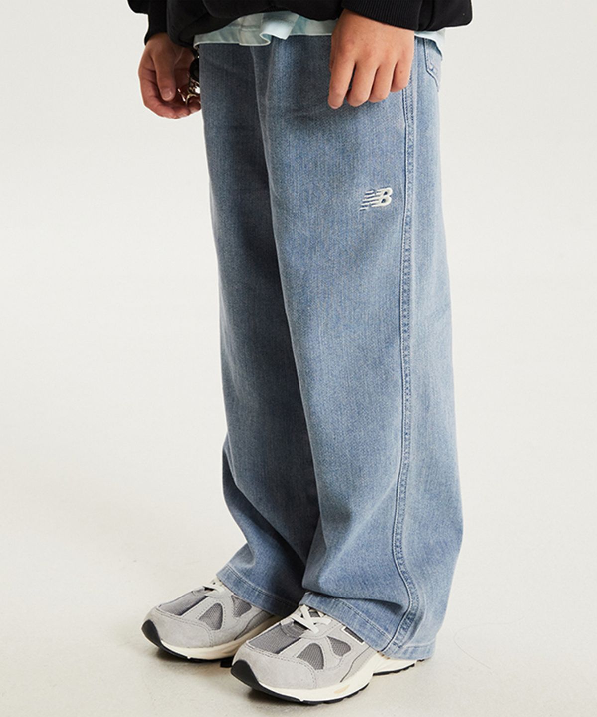 뉴발란스 키즈(NEWBALANCEKIDS) 스트레이트 데님 팬츠 NK9TG4903U56