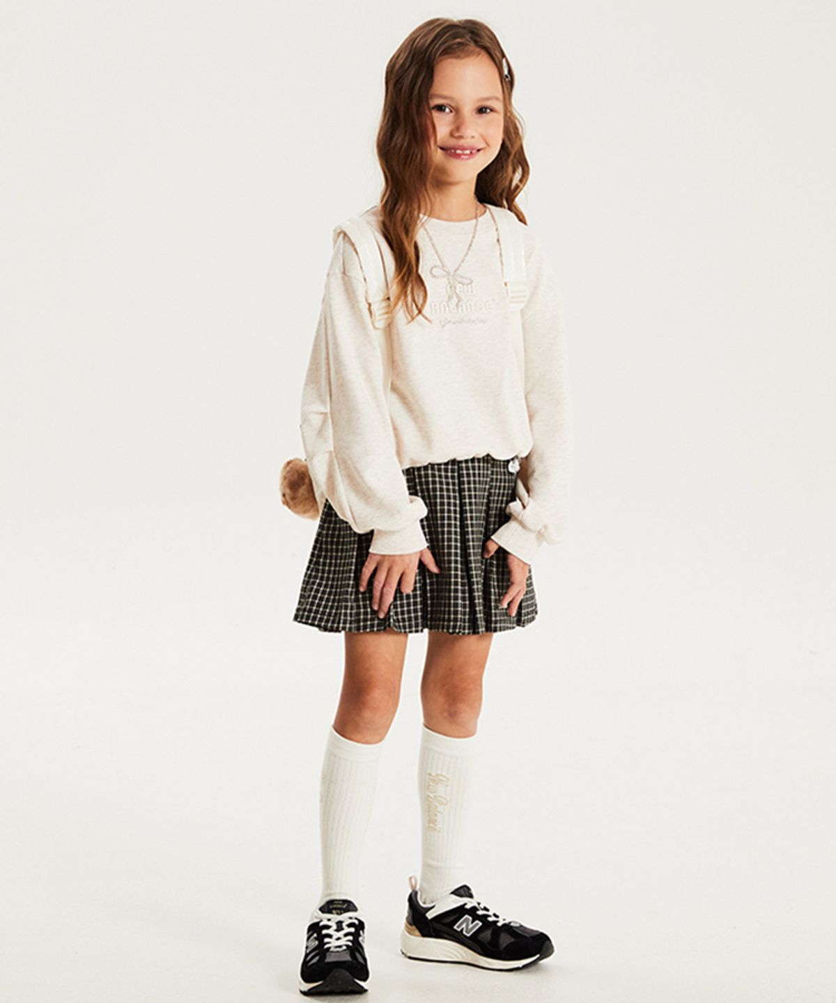 뉴발란스 키즈(NEWBALANCEKIDS) NBgC_체크 스커트 세트 NK9YG4904G33