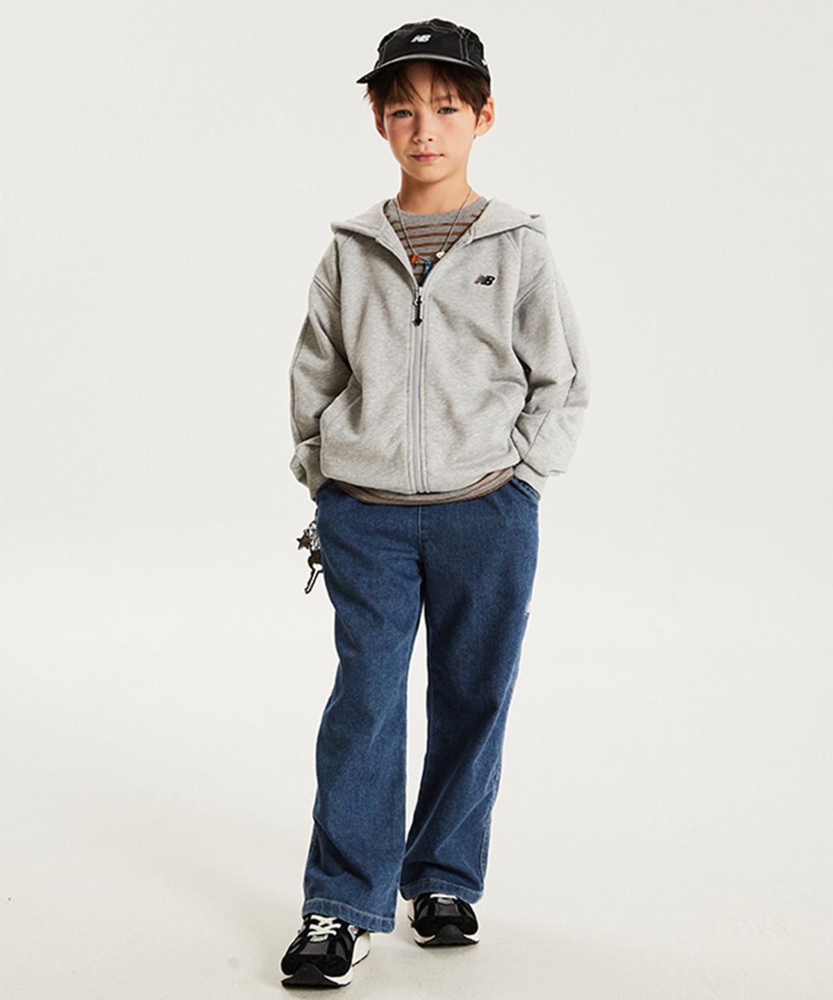 뉴발란스 키즈(NEWBALANCEKIDS) 스트레이트 데님 팬츠 NK9TG4903U55