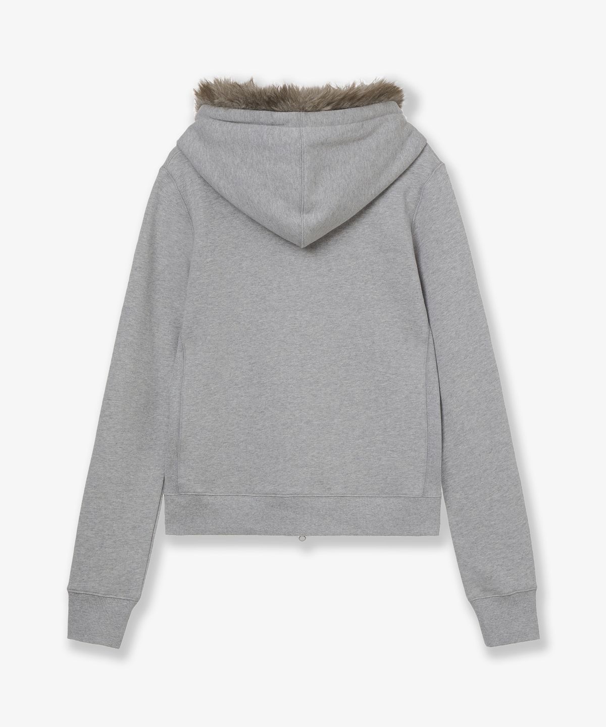 에이이에이이(AEAE) FUR DOT SMALL LETTER HOOD ZIP UP [MELANGE GREY]