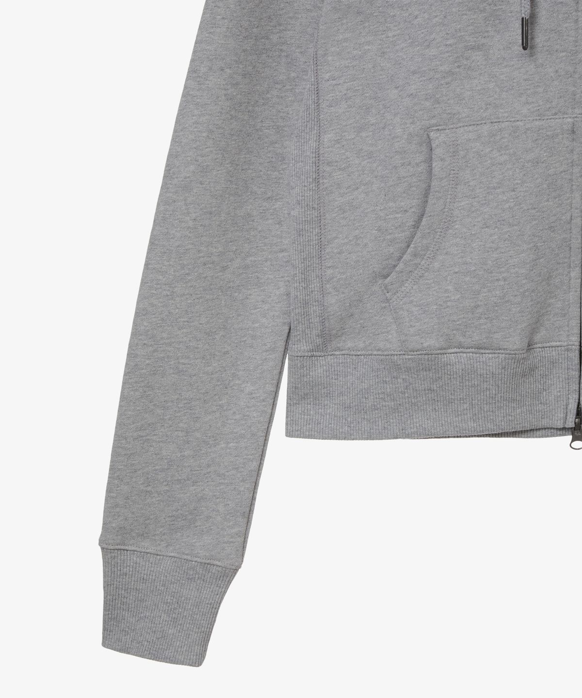에이이에이이(AEAE) FUR DOT SMALL LETTER HOOD ZIP UP [MELANGE GREY]