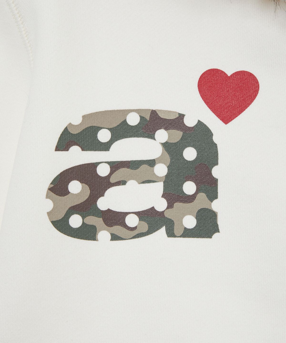 에이이에이이(AEAE) FUR DOT SMALL LETTER HOOD ZIP UP [IVORY]