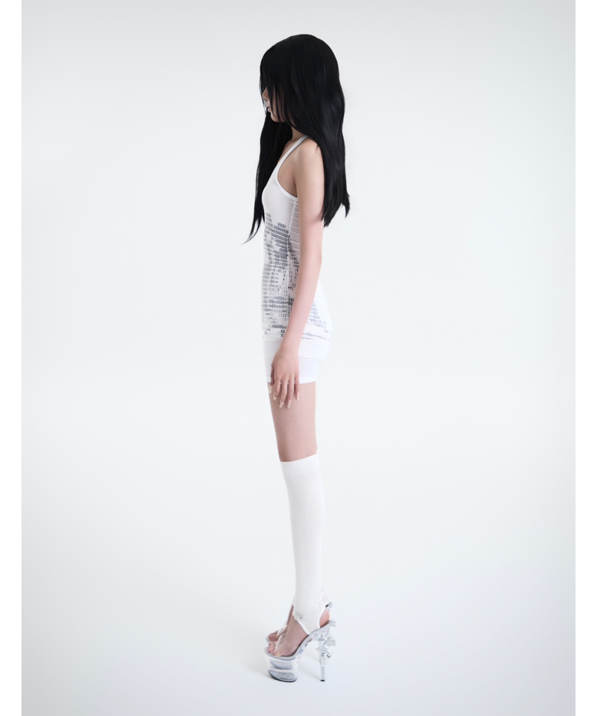 쿄이(KYOIII) TWIN GIRL TANK DRESS(WHITE)