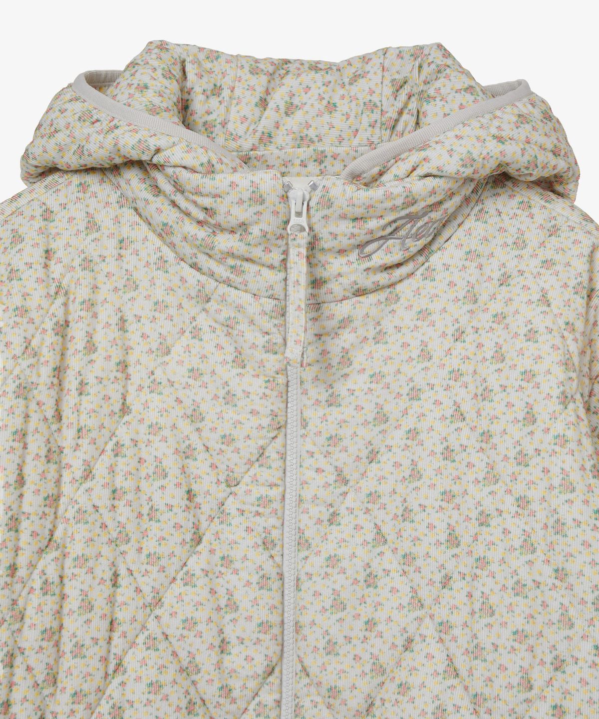 에이이에이이(AEAE) FLOWER QUILTED JACKET [LIGHT GREY]