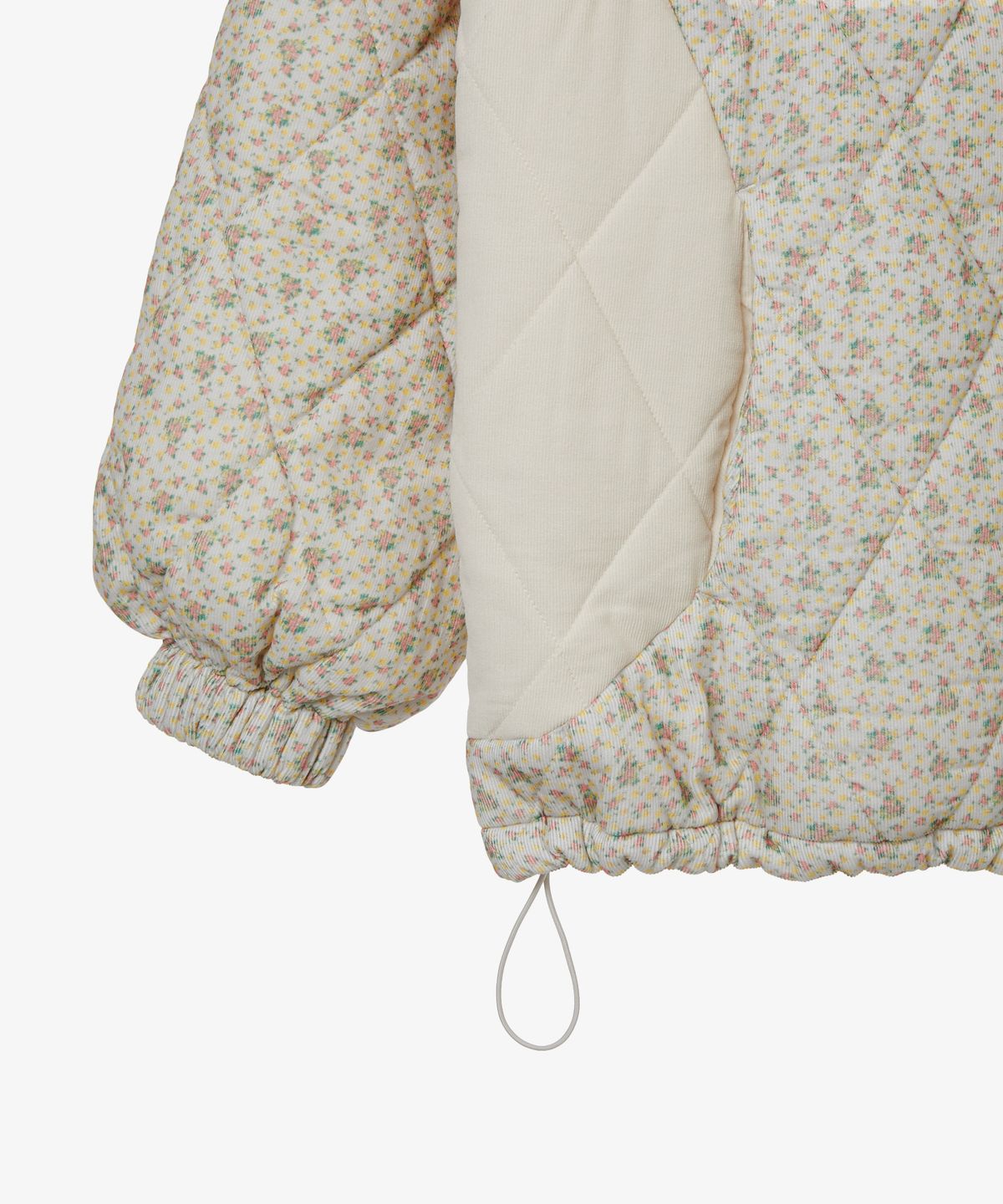 에이이에이이(AEAE) FLOWER QUILTED JACKET [LIGHT GREY]