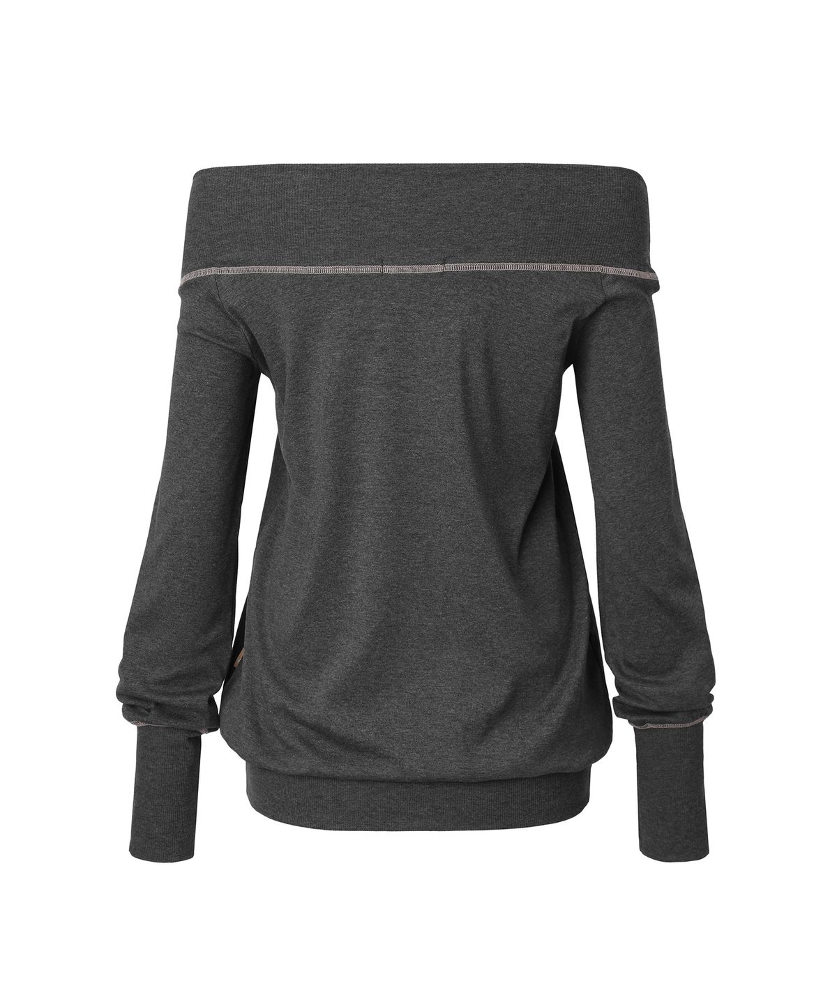 미레코(MIRECO) POCKET STITCH OFF-SHOULDER OPS CHARCOAL