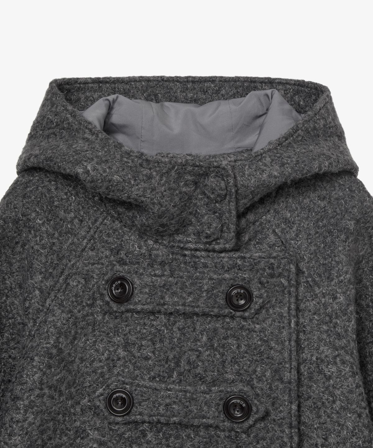 에이이에이이(AEAE) BIG BUTTON HALF COAT [CHARCOAL]