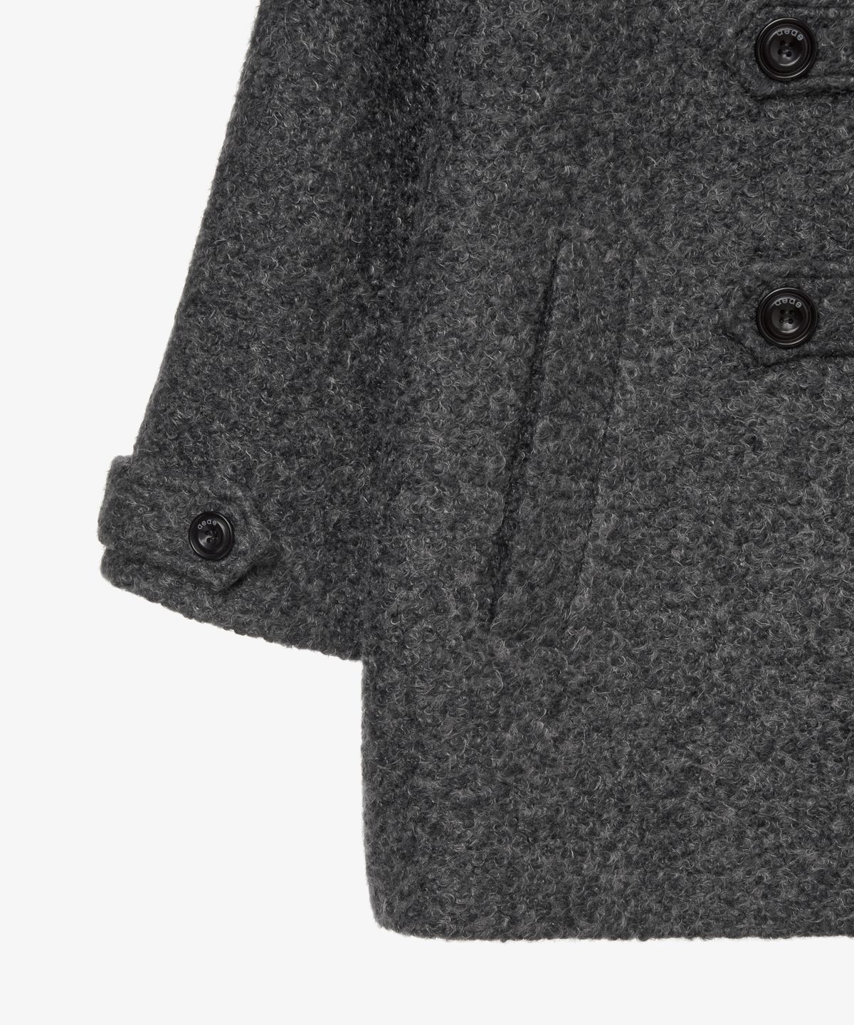 에이이에이이(AEAE) BIG BUTTON HALF COAT [CHARCOAL]