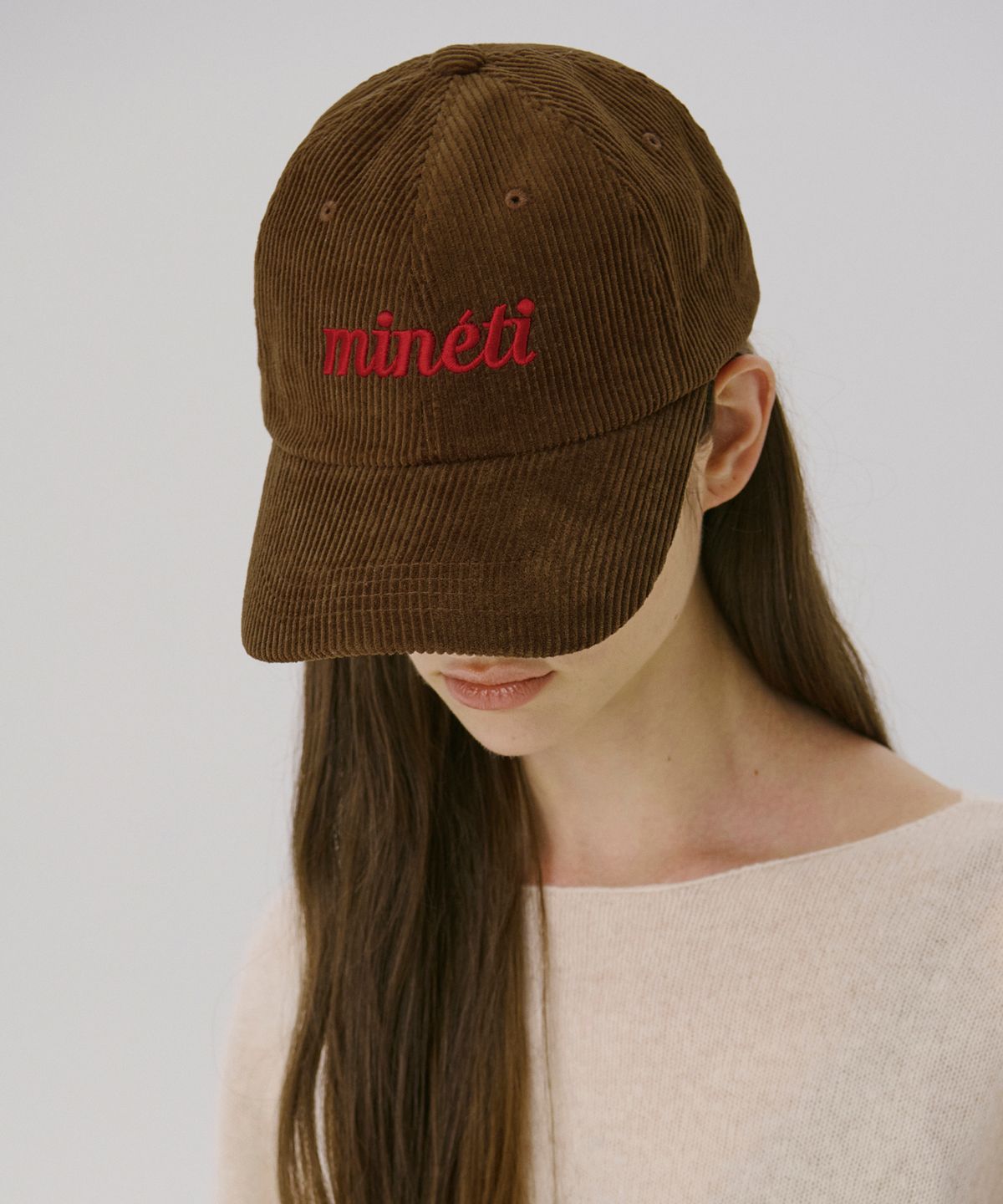 미네티(MINETI) 코듀로이 레터링 볼캡 Y 12326 MT