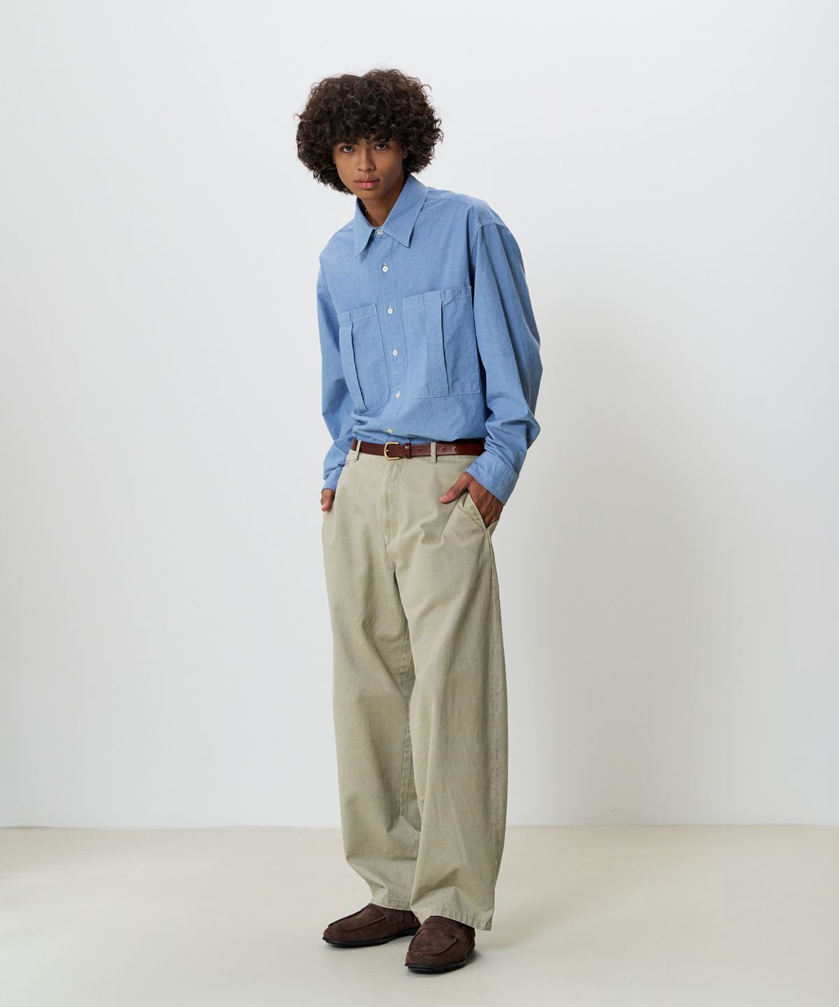 노운(NOUN) 테이퍼드 치노 팬츠 (라이트 베이지)