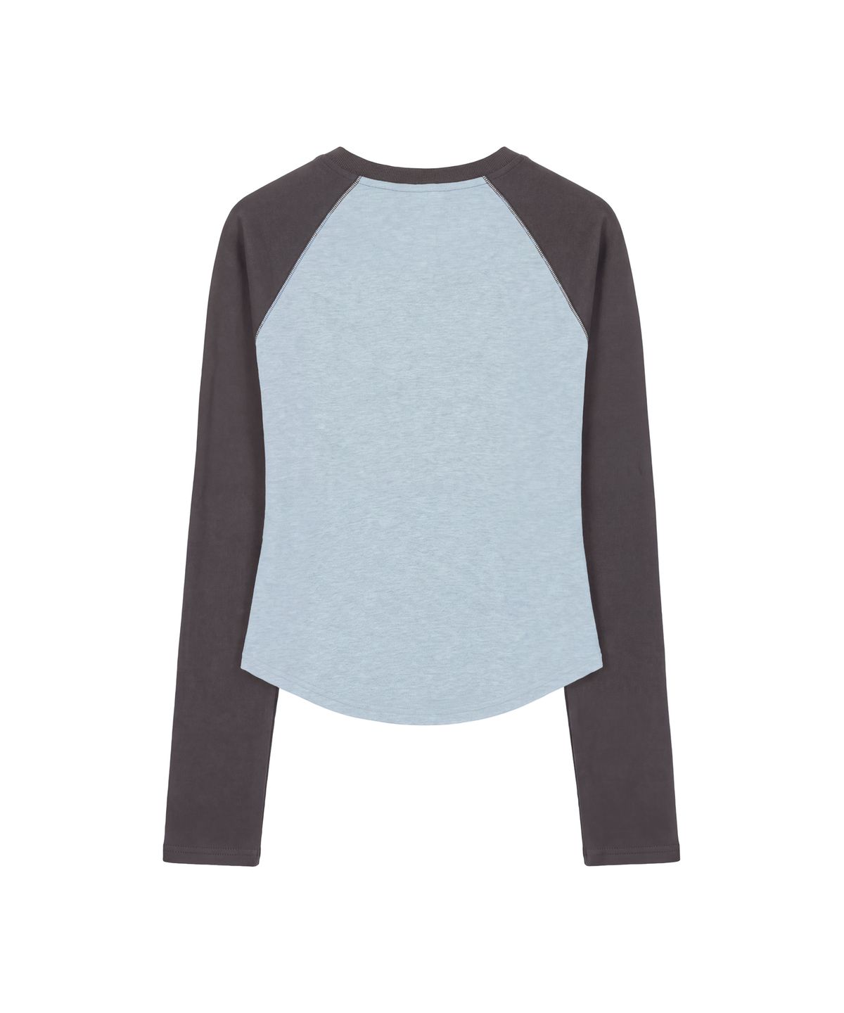 파시온(PASION) 메이비스 나그랑 티_스카이블루 & 챠콜  Mavis Raglan Tee_Sky Blue & Charcoal