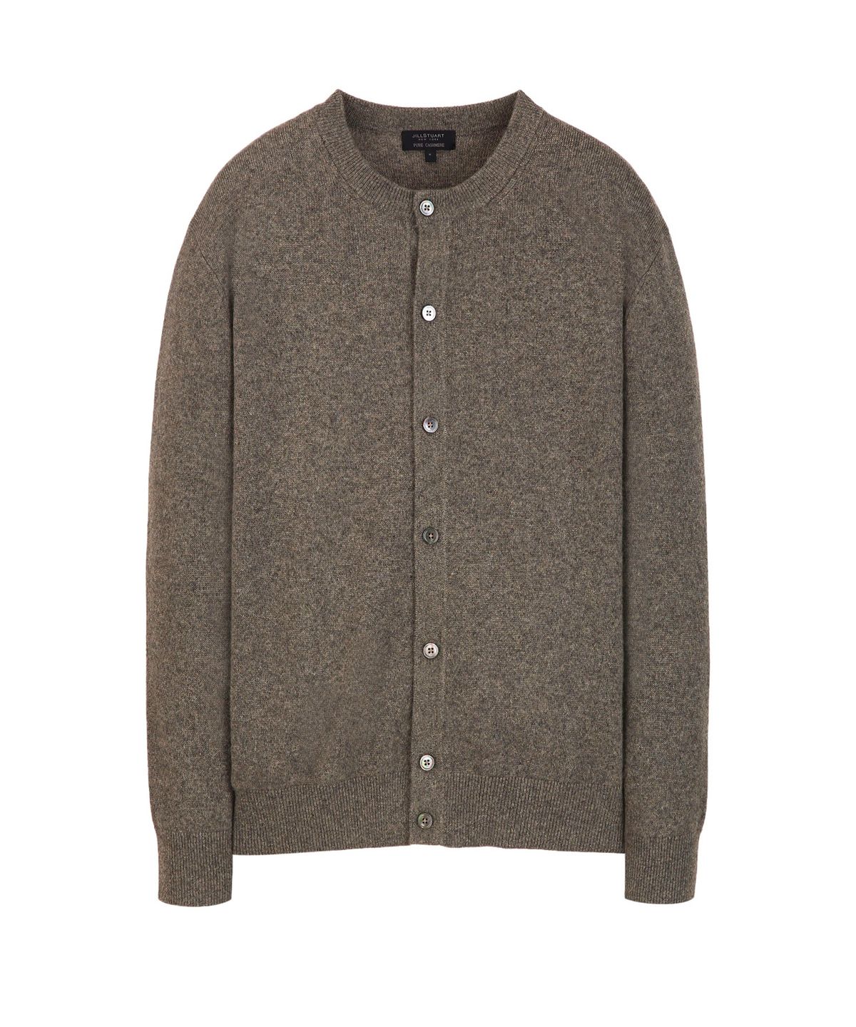 질스튜어트뉴욕 맨(JILLSTUART NEWYORK MEN) [THE TWILL]  파인게이지 크루넥 가디건 - 브라운 (JNSW6D602W2)