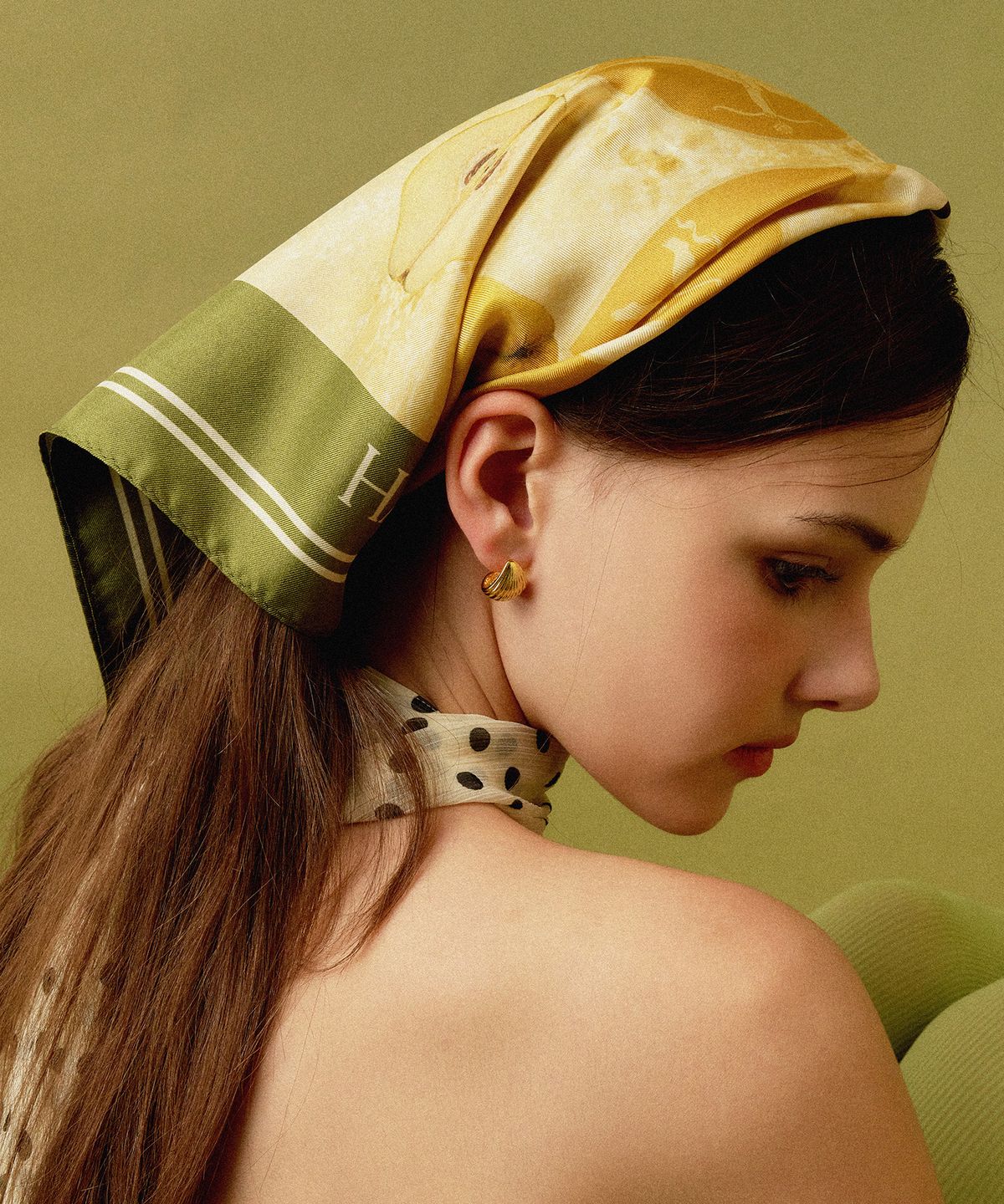 하스(HAS) HPP016 Cupid Silk Scarf (green)