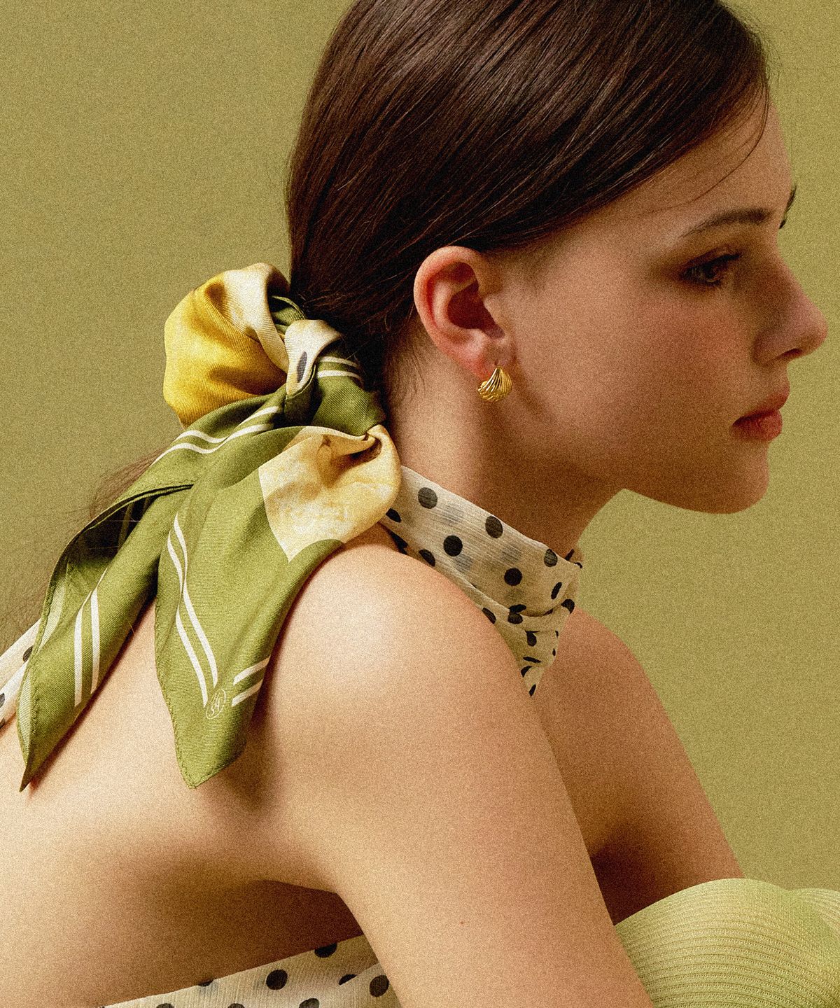 하스(HAS) HPP016 Cupid Silk Scarf (green)