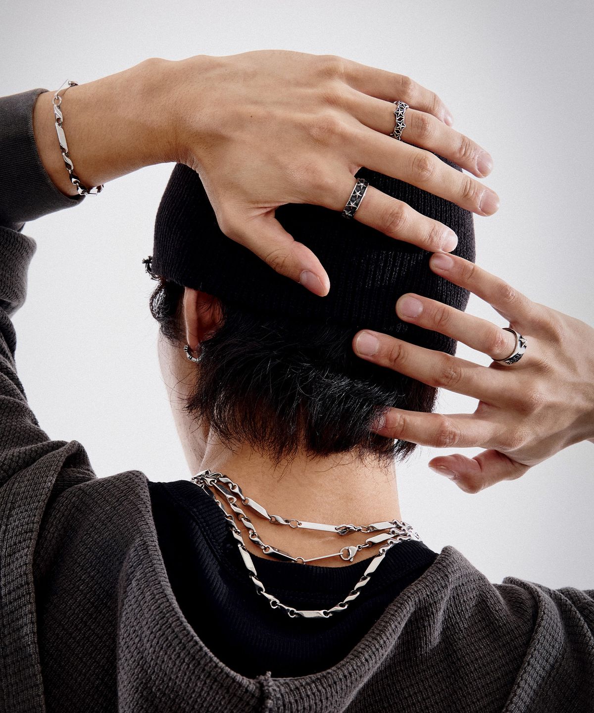 스칼렛또블랙(SCALETTOBLACK) [무신사단독] EB014 Irregular Star Oxide Ring