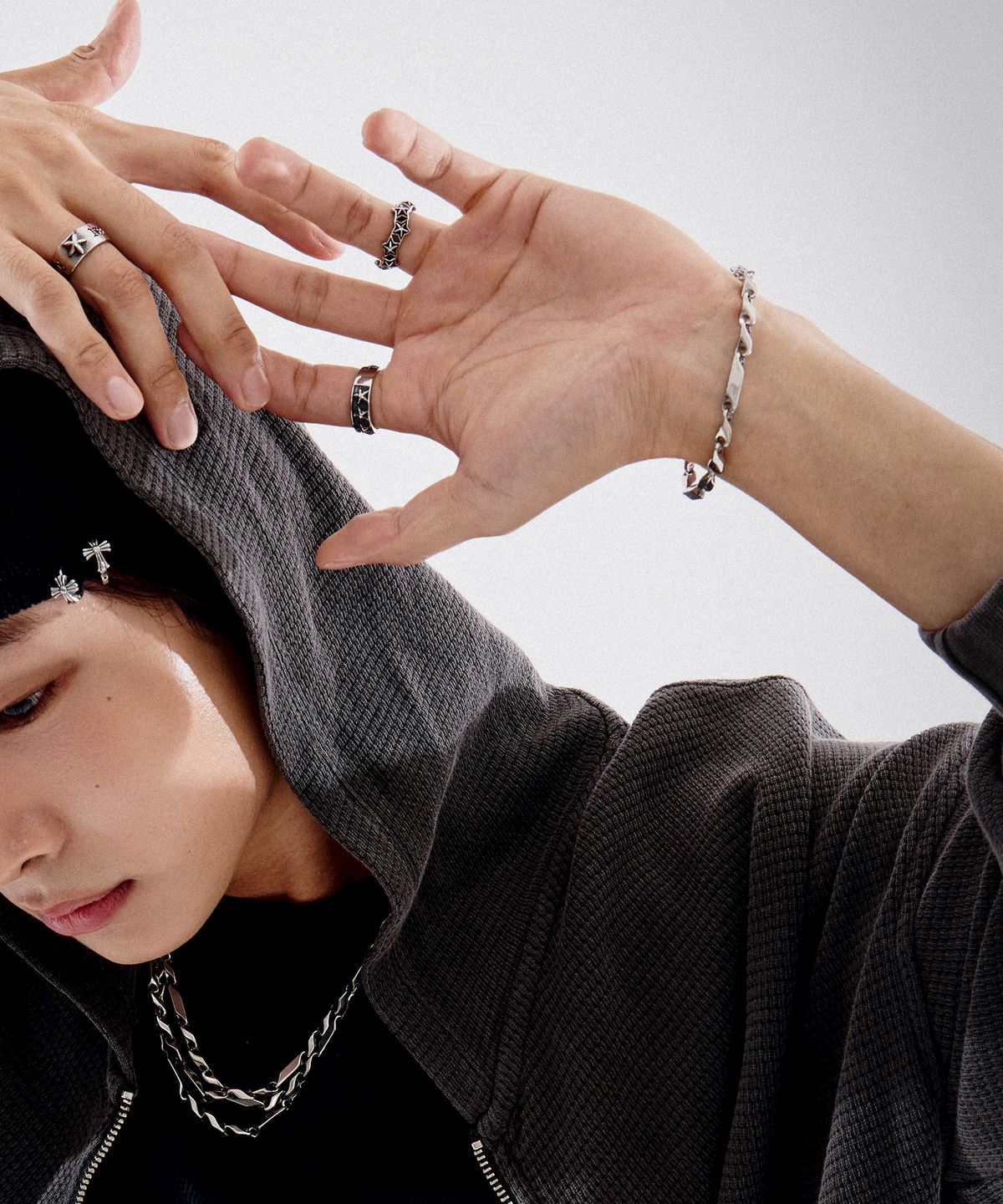 스칼렛또블랙(SCALETTOBLACK) EB019 Square Link Bracelet