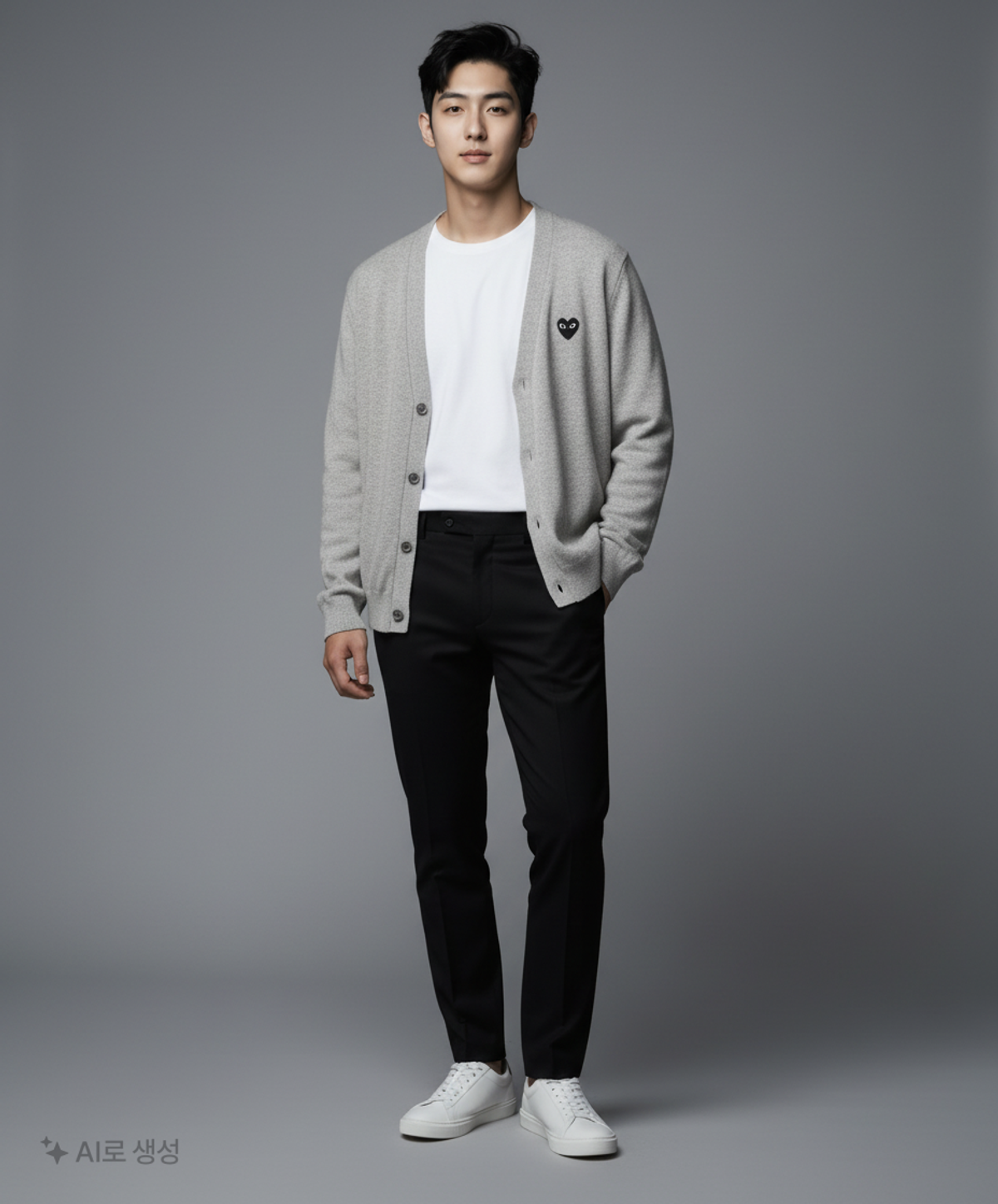 꼼데가르송 플레이(COMME DES GARCONS PLAY) 카디건 XL