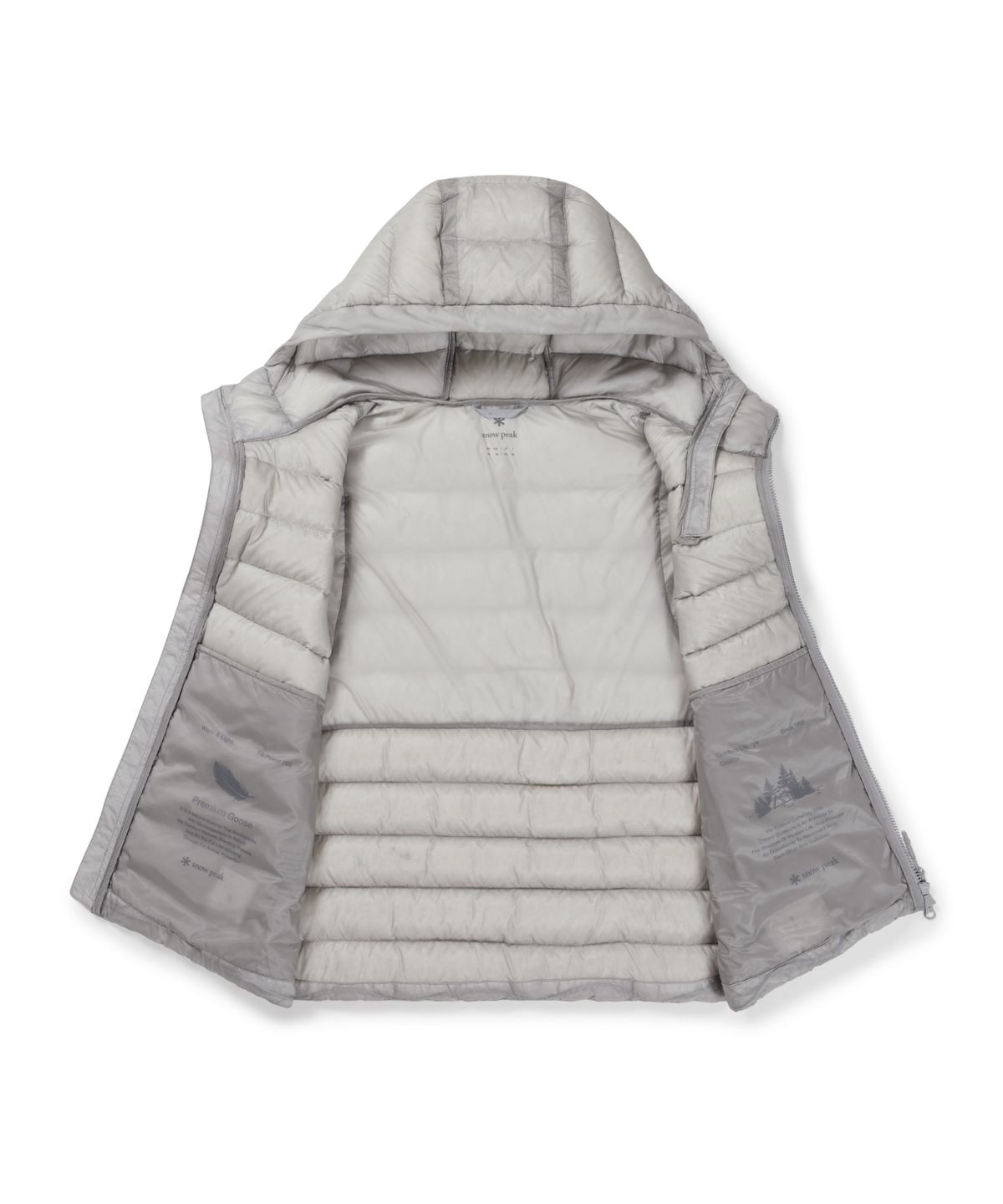스노우피크 어패럴(SNOWPEAK APPAREL) 에어클라우드 10D 경량 구스 다운 베스트 (S26WMTDV70) Ice Gray