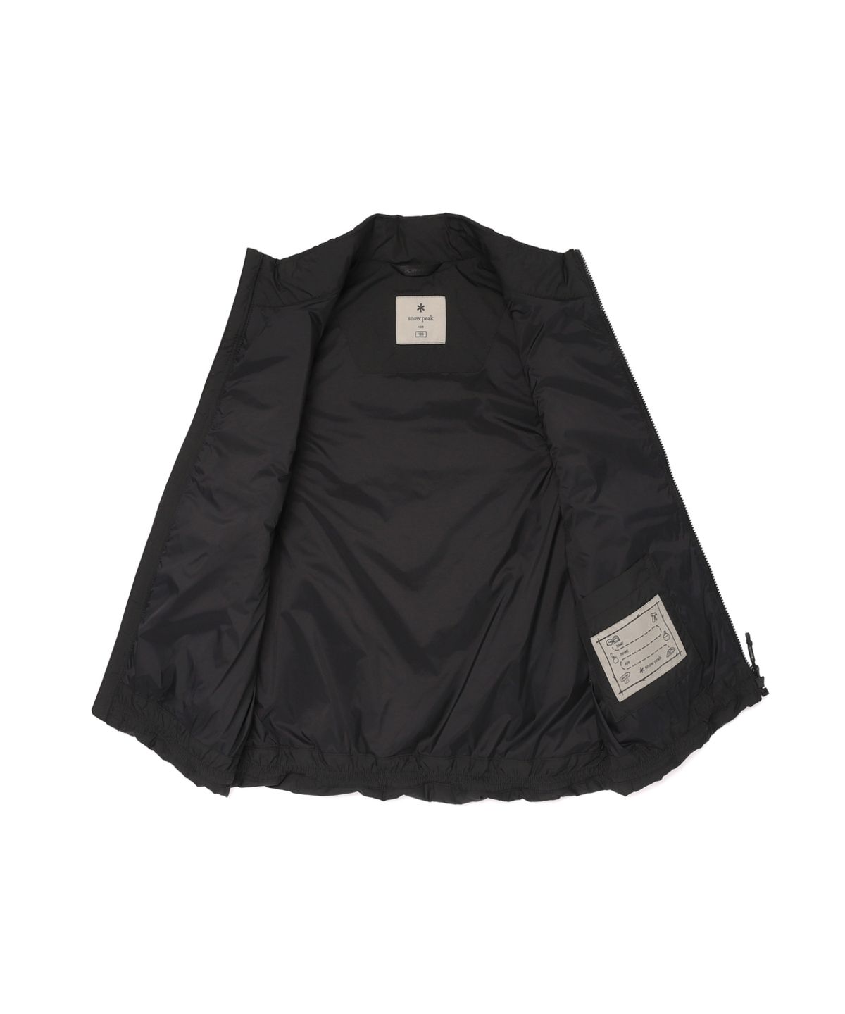 스노우피크 어패럴(SNOWPEAK APPAREL) 키즈 퍼텍스 퀀텀 씬클라우드 스탠드넥 경량 베스트 (S26WKTVE80) Black