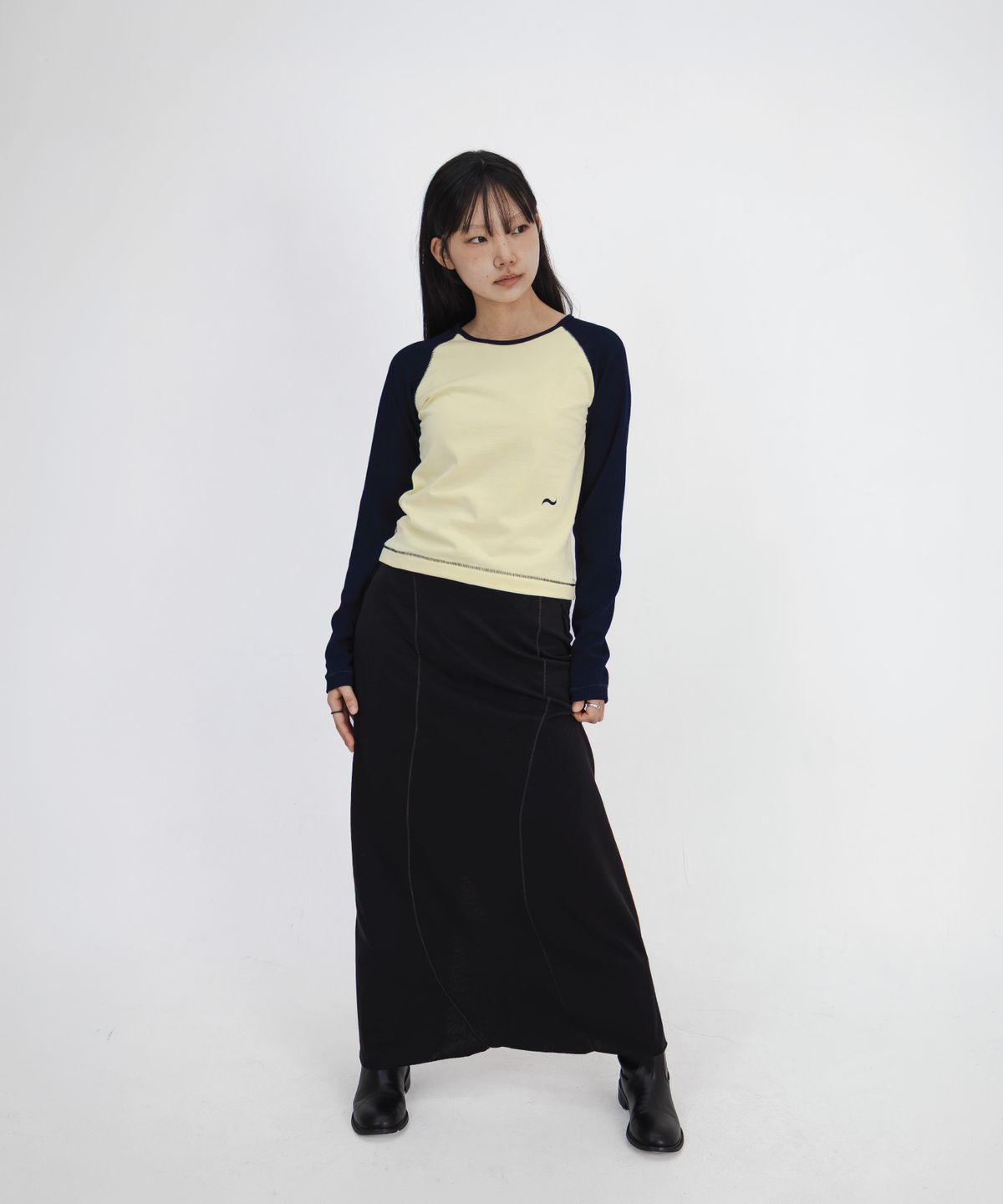 고리(GORI) Stitch Raglan Long Sleeve (yellow)