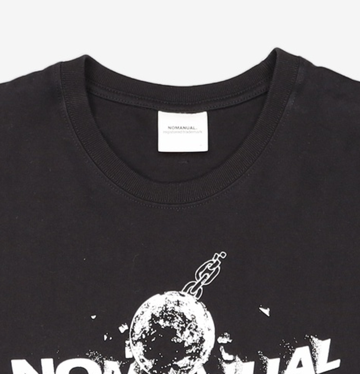 노매뉴얼(NOMANUAL) DEMOLITION T-SHIRT - BLACK XL