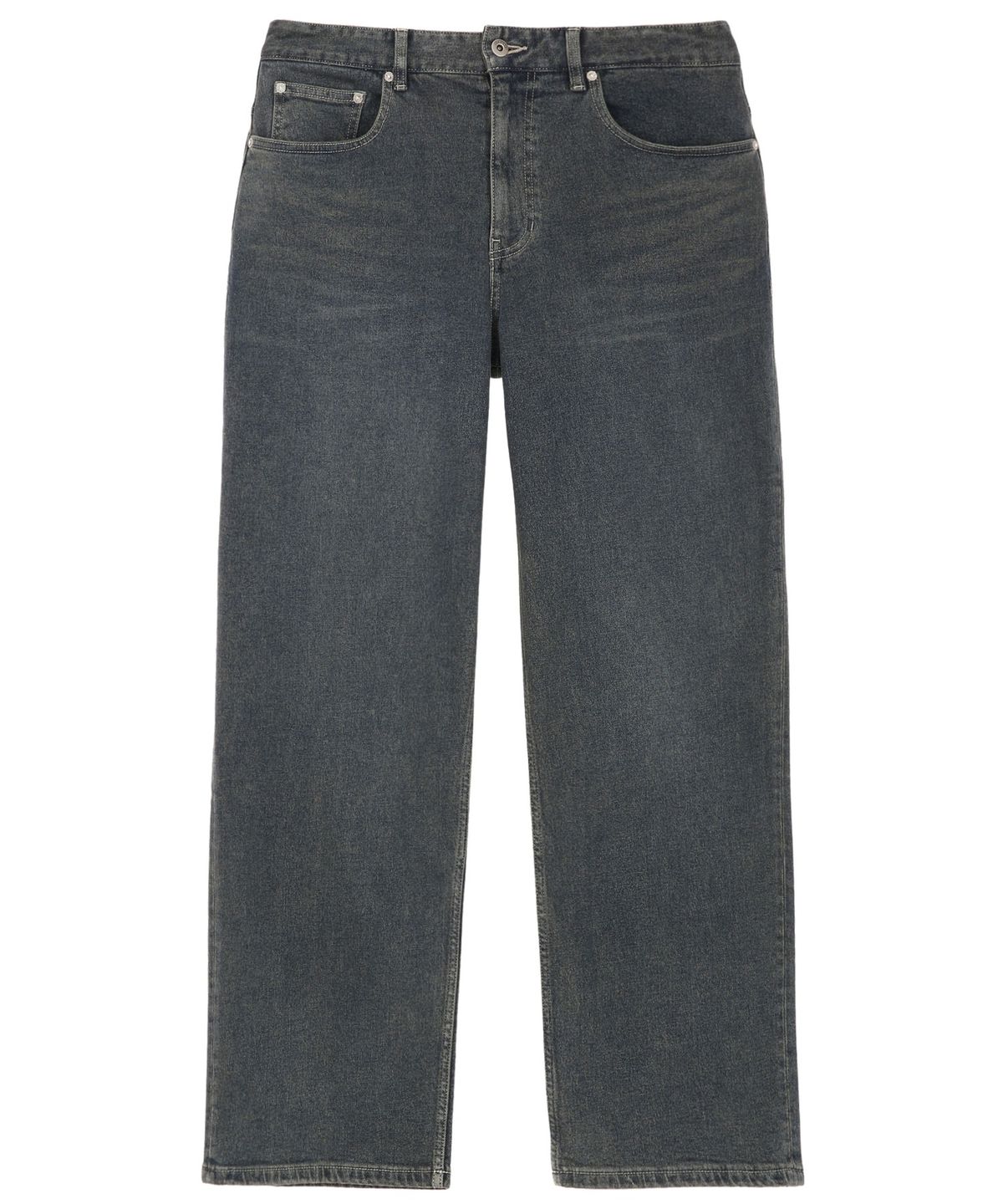 질스튜어트뉴욕 맨(JILLSTUART NEWYORK MEN) [WIDE-FIT]  기모 데님 팬츠 - 인디고블루 (JNPA6D004B3)