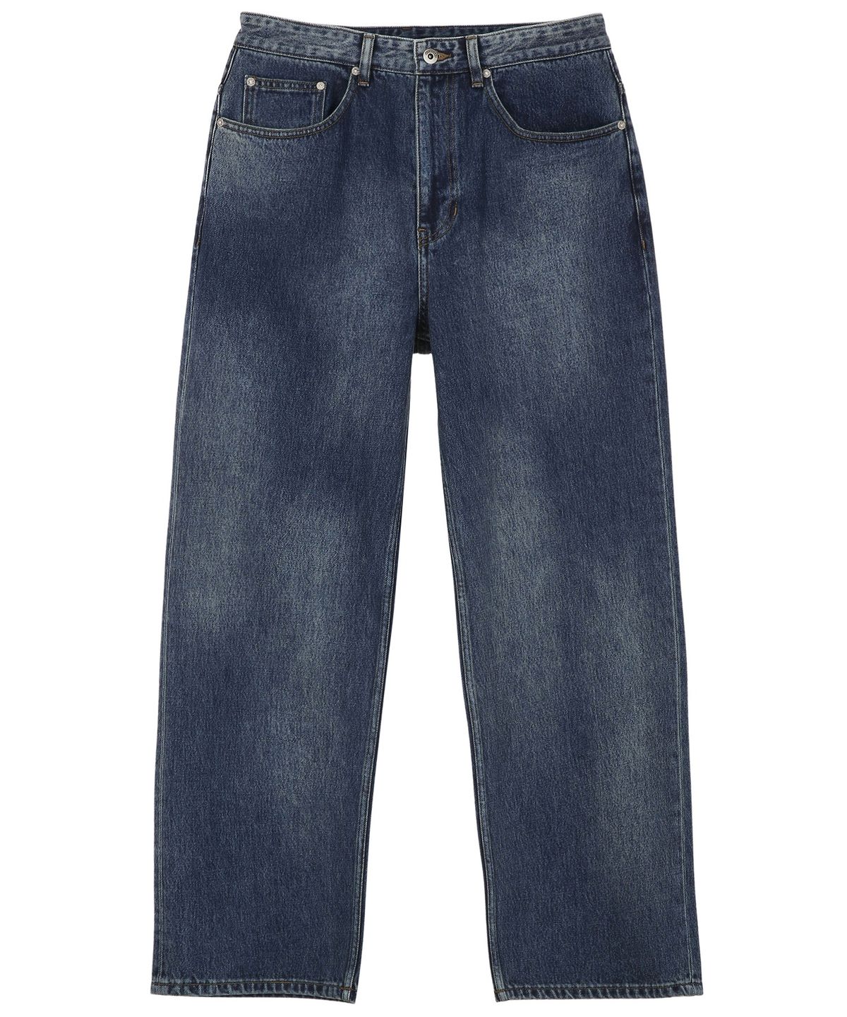 질스튜어트뉴욕 맨(JILLSTUART NEWYORK MEN) [WIDE-FIT]  브러쉬드 데님 셋업 팬츠 - 블루 (JNPA6D005B2)