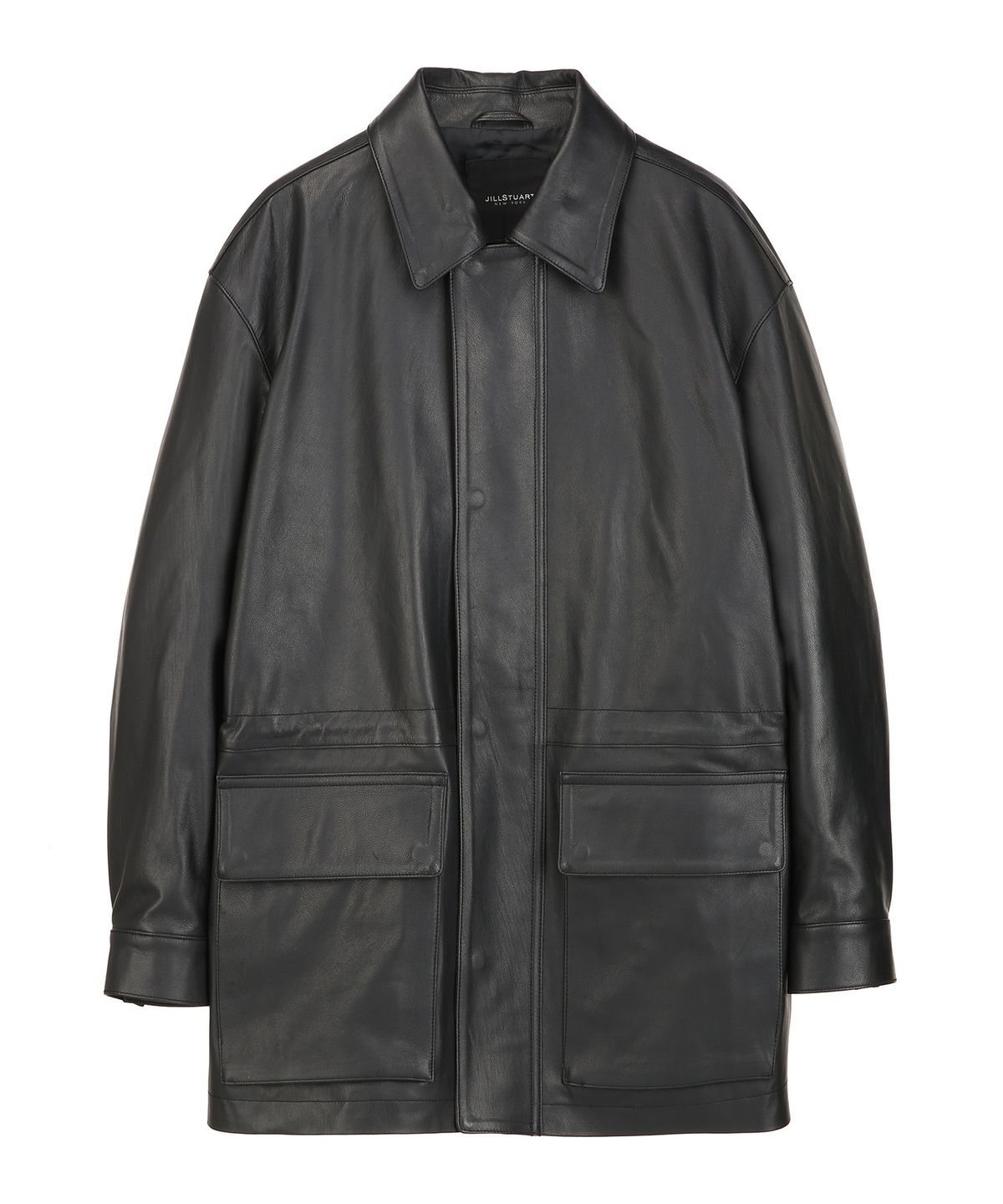 질스튜어트뉴욕 맨(JILLSTUART NEWYORK MEN) 고트스킨 사파리 점퍼 - 블랙 (JNJU6C700BK)