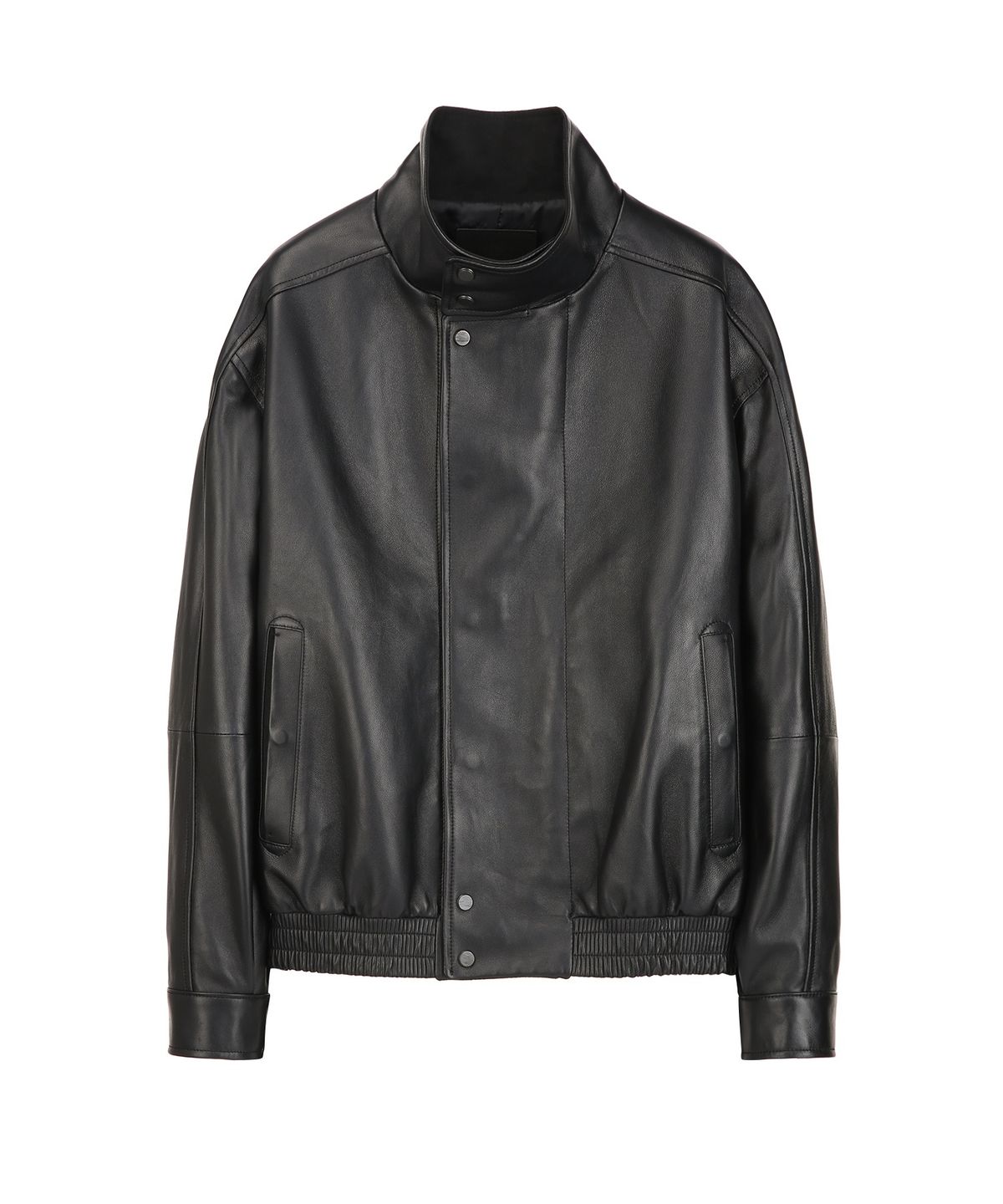 질스튜어트뉴욕 맨(JILLSTUART NEWYORK MEN) 램스킨 하이넥 블루종 - 블랙 (JNJU6C701BK)