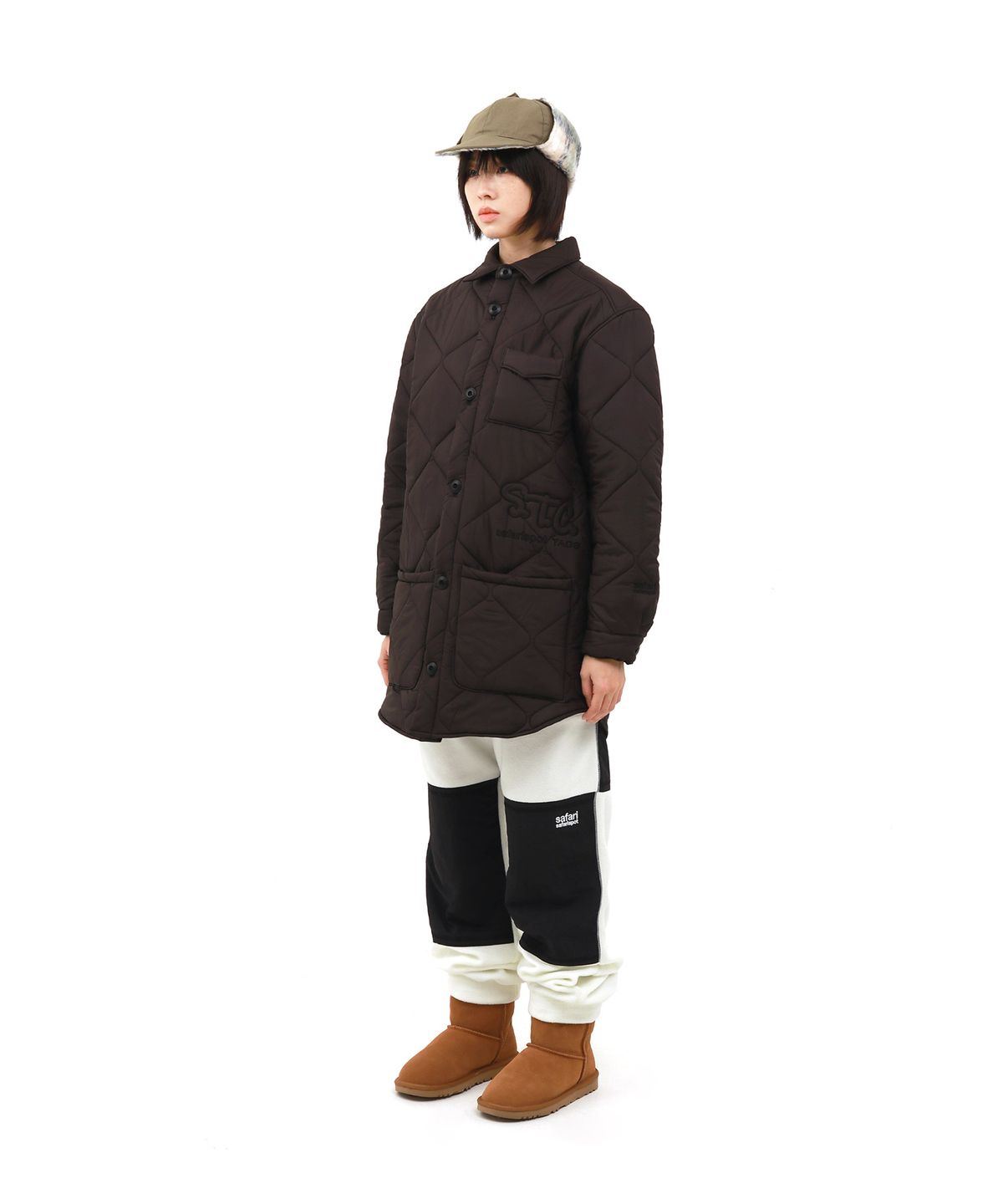 사파리스팟(SAFARISPOT) 에쓰티씨 이어 플랩 캡 (카키)