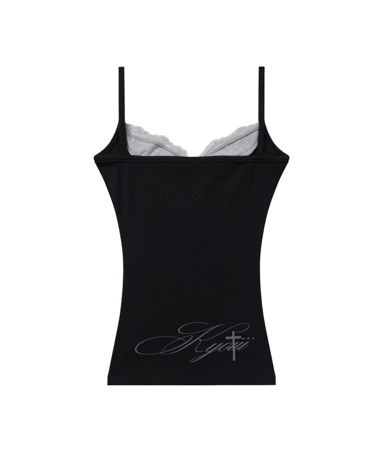 LACE SLEEVELESS (BLACK)