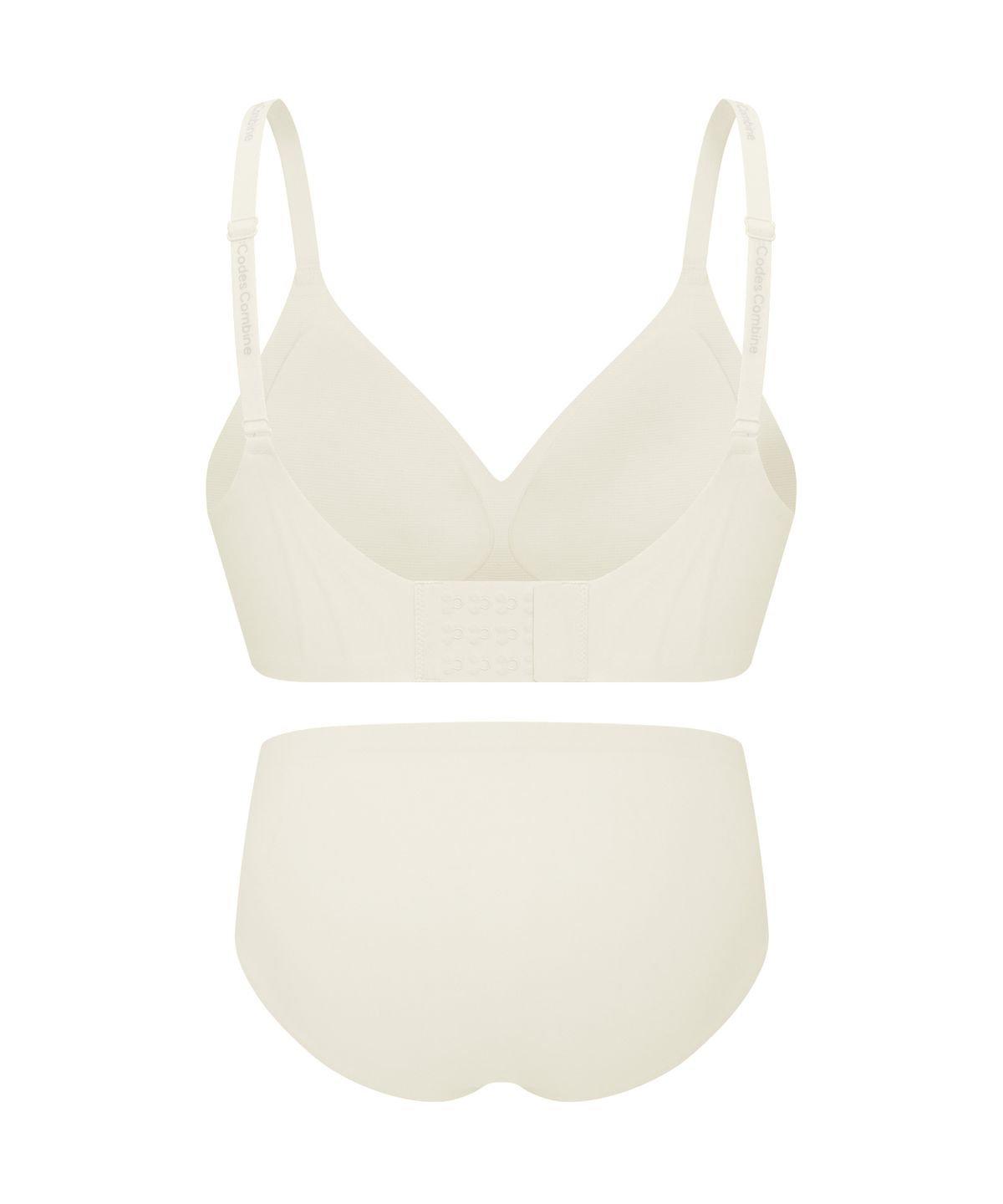 코데즈컴바인 이너웨어(CODES COMBINE INNERWEAR) 더블 젤리 프리컷 브라 팬티 세트_크림